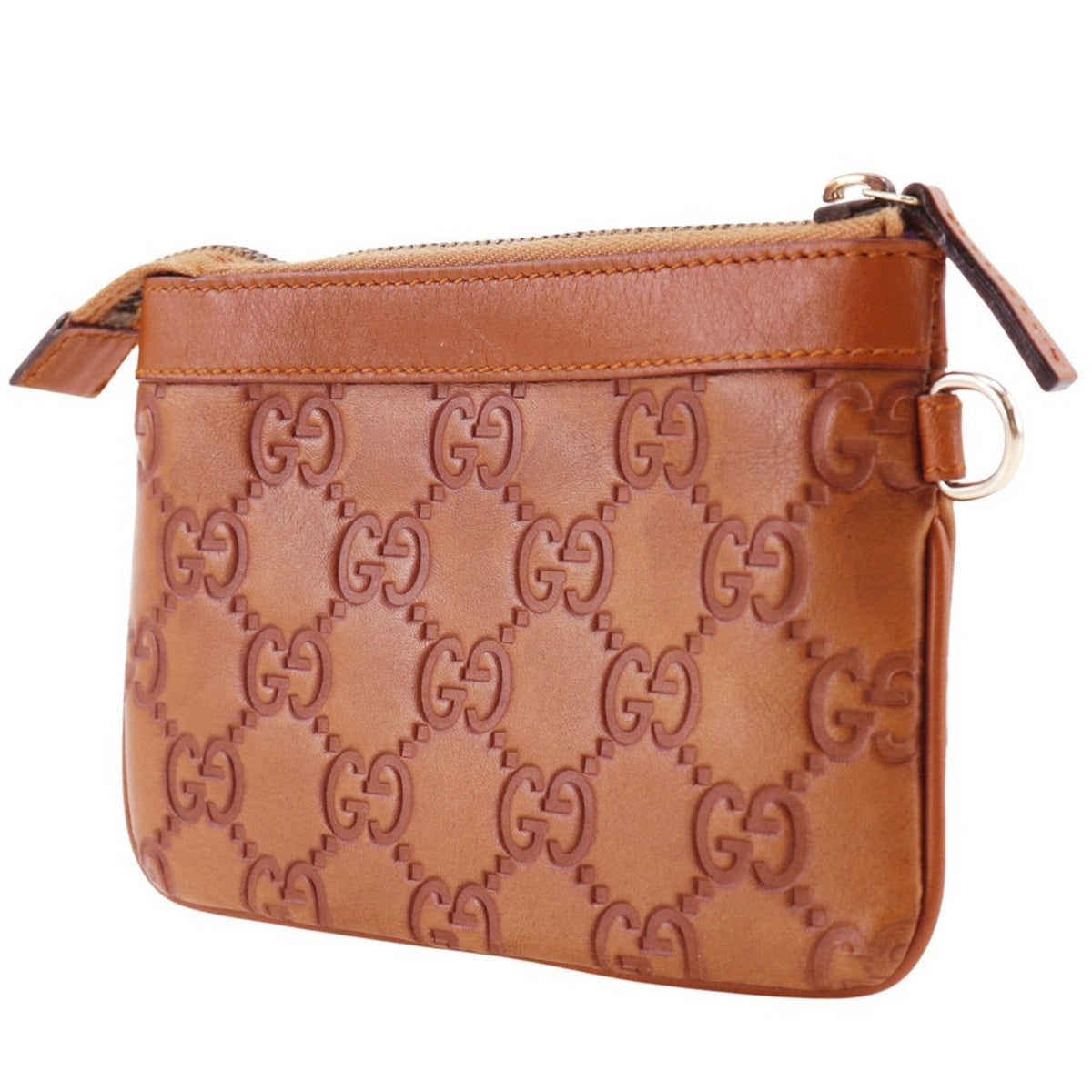 Gucci Brown Leather Pouch (Pre-Owned)