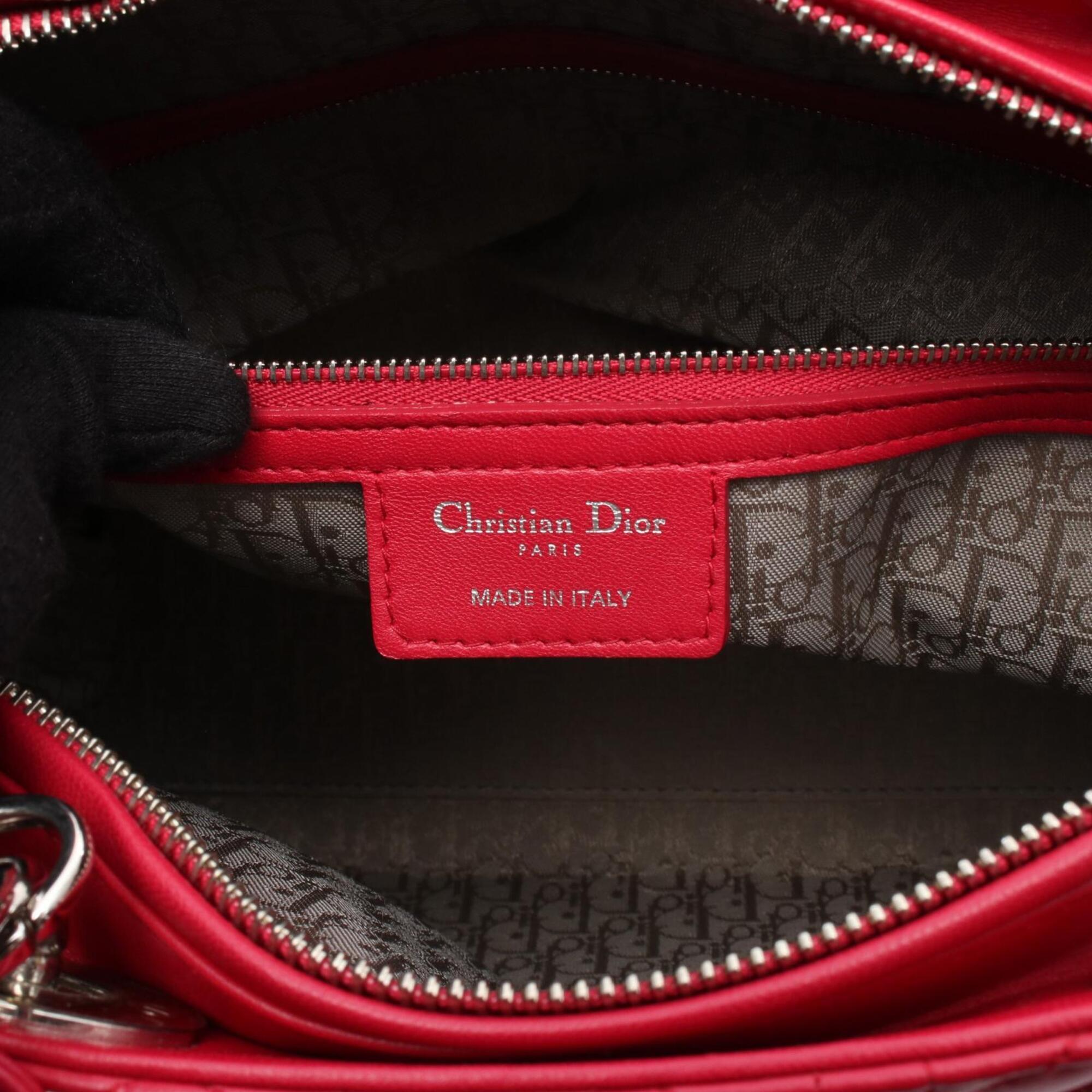 Christian Dior Lady Dior Pink Leather Handbag (Pre-Owned)