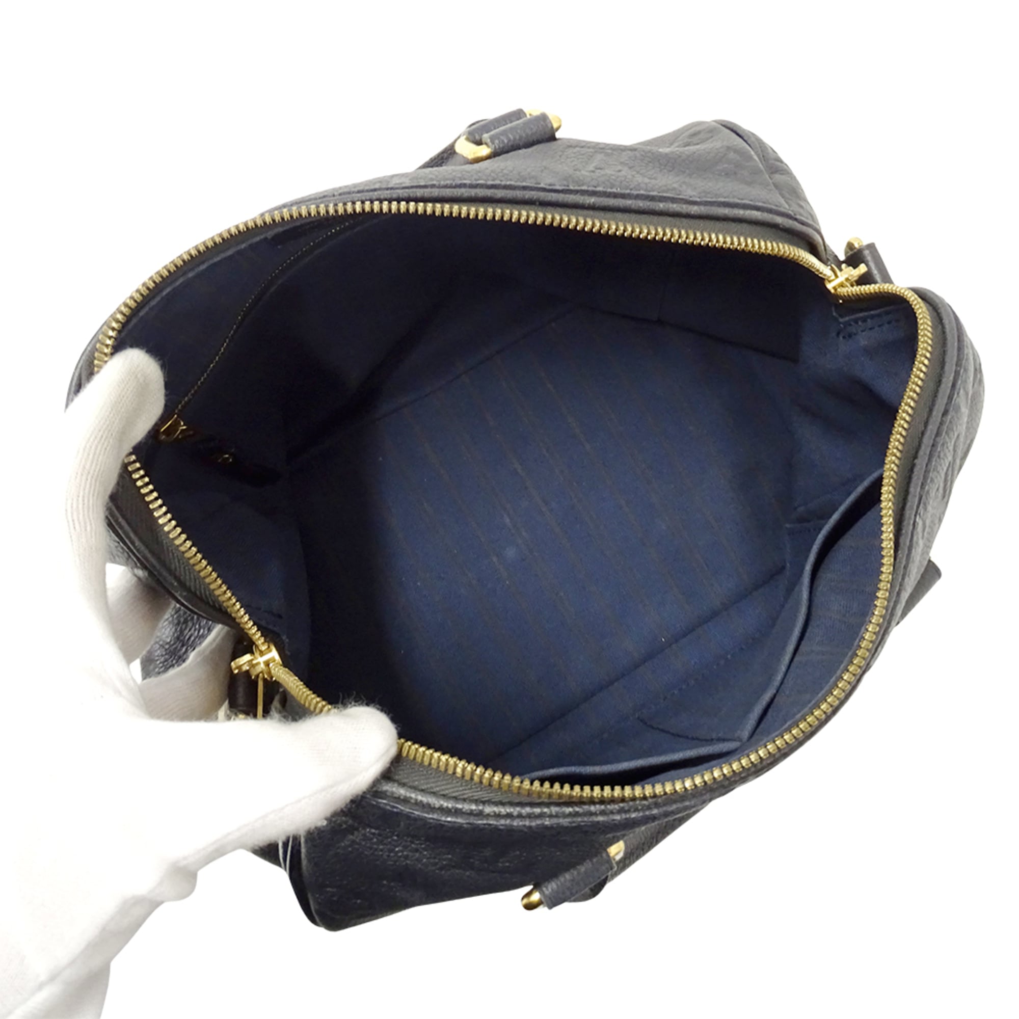 Louis Vuitton Infini Navy Monogram Empreinte Handbag Shoulder Bag (Pre-Owned)