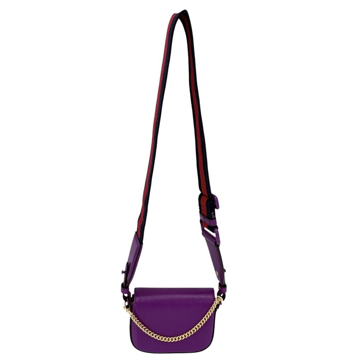 Gucci Purple Leather Handbag Shoulder Bag (Pre-Owned)