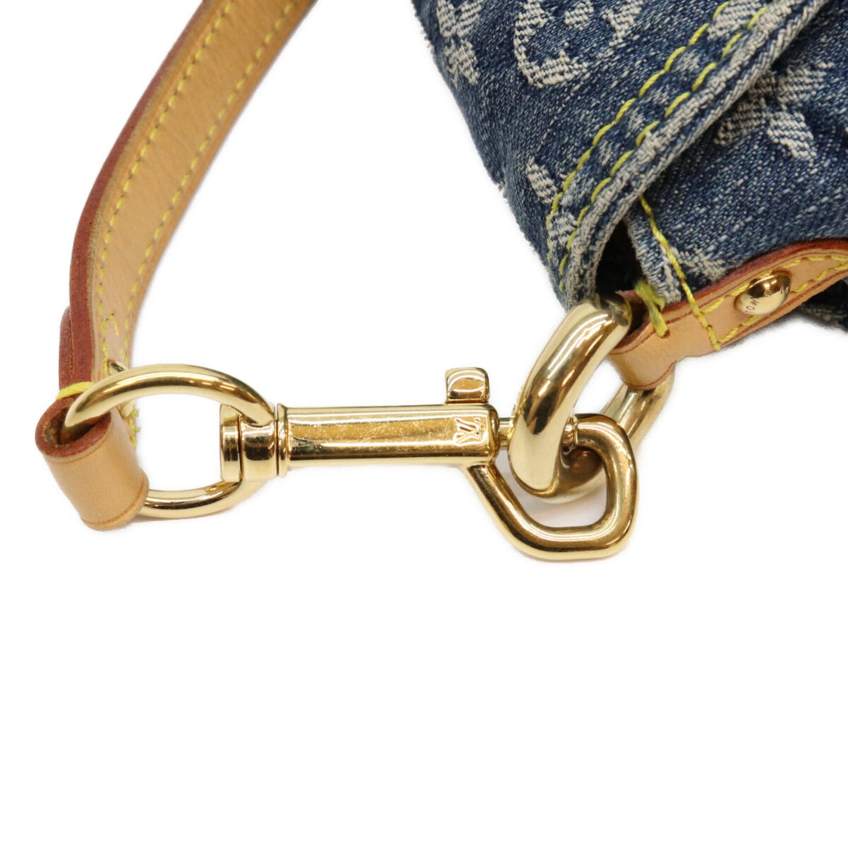 Louis Vuitton Gold Monogram Denim Shoulder Bag (Pre-Owned)