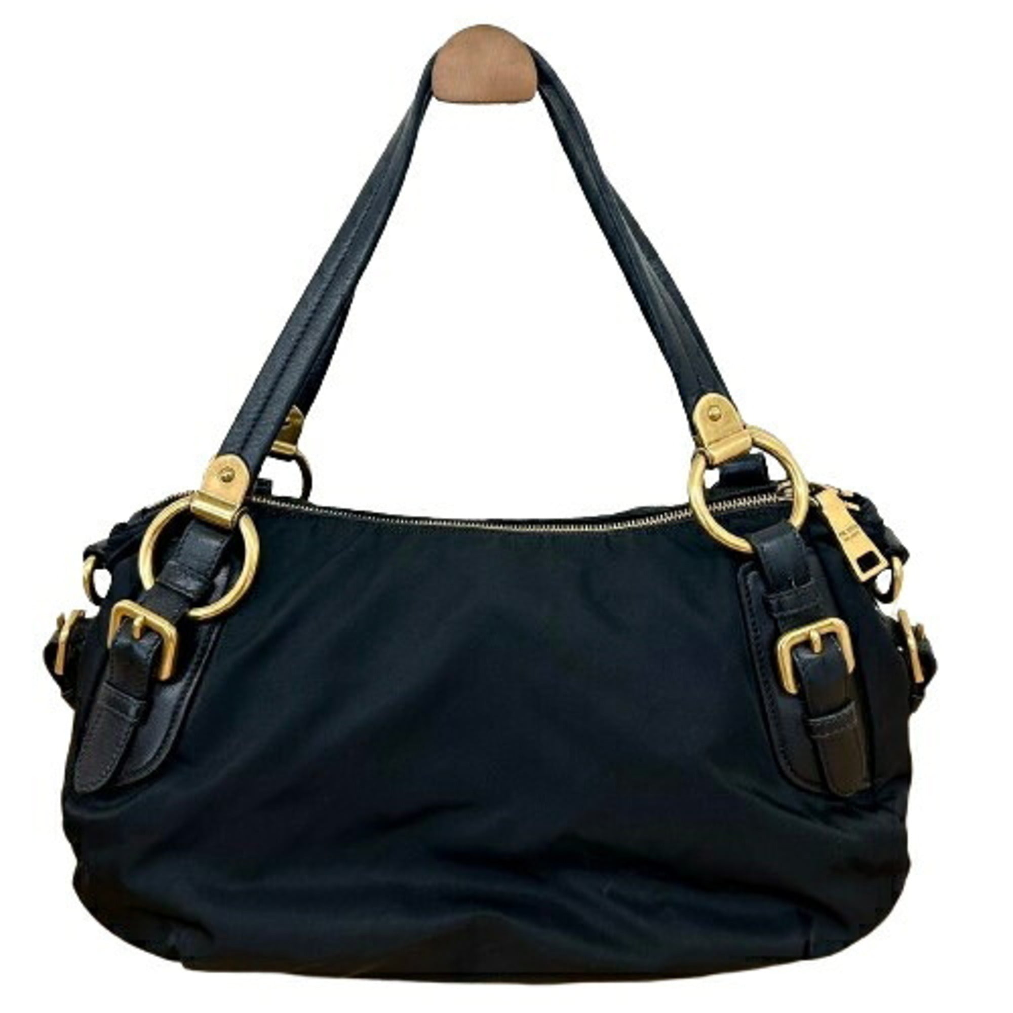 Prada Black Nylon Handbag (Pre-Owned)