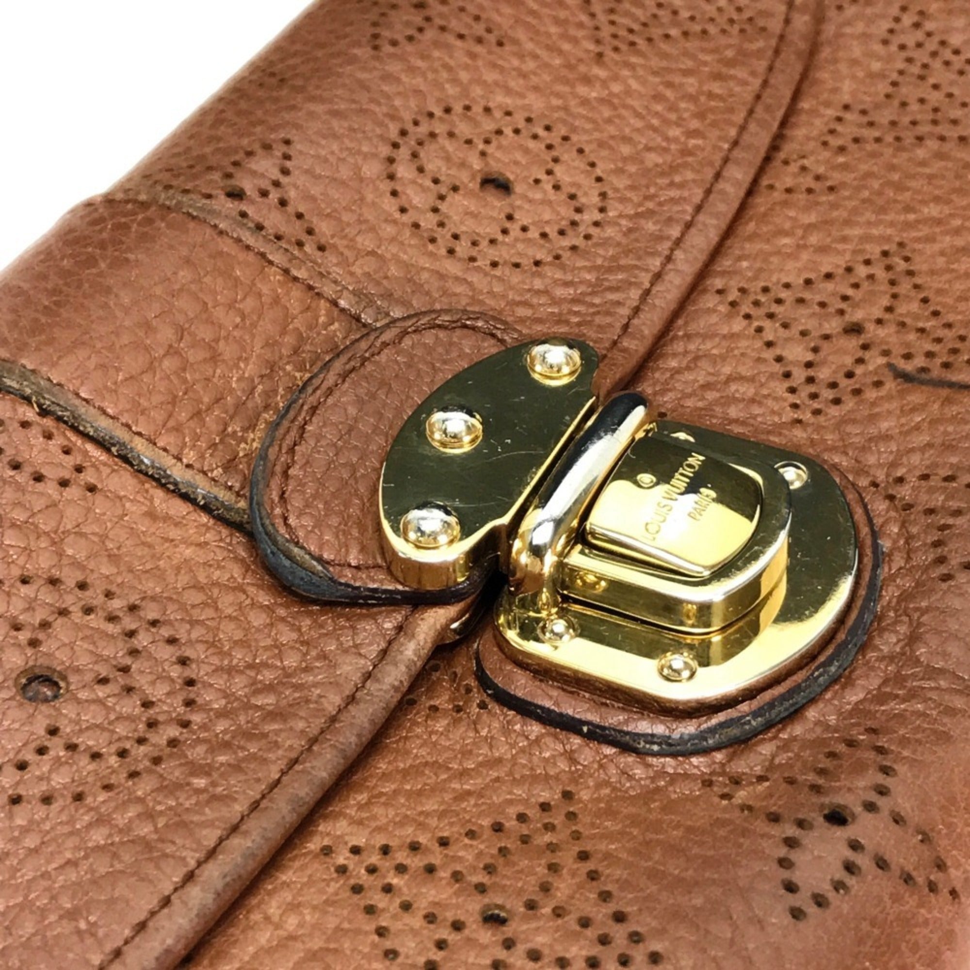 Louis Vuitton Mahina Brown Cognac Mahina Leather Long Wallet (Bi-Fold) (Pre-Owned)