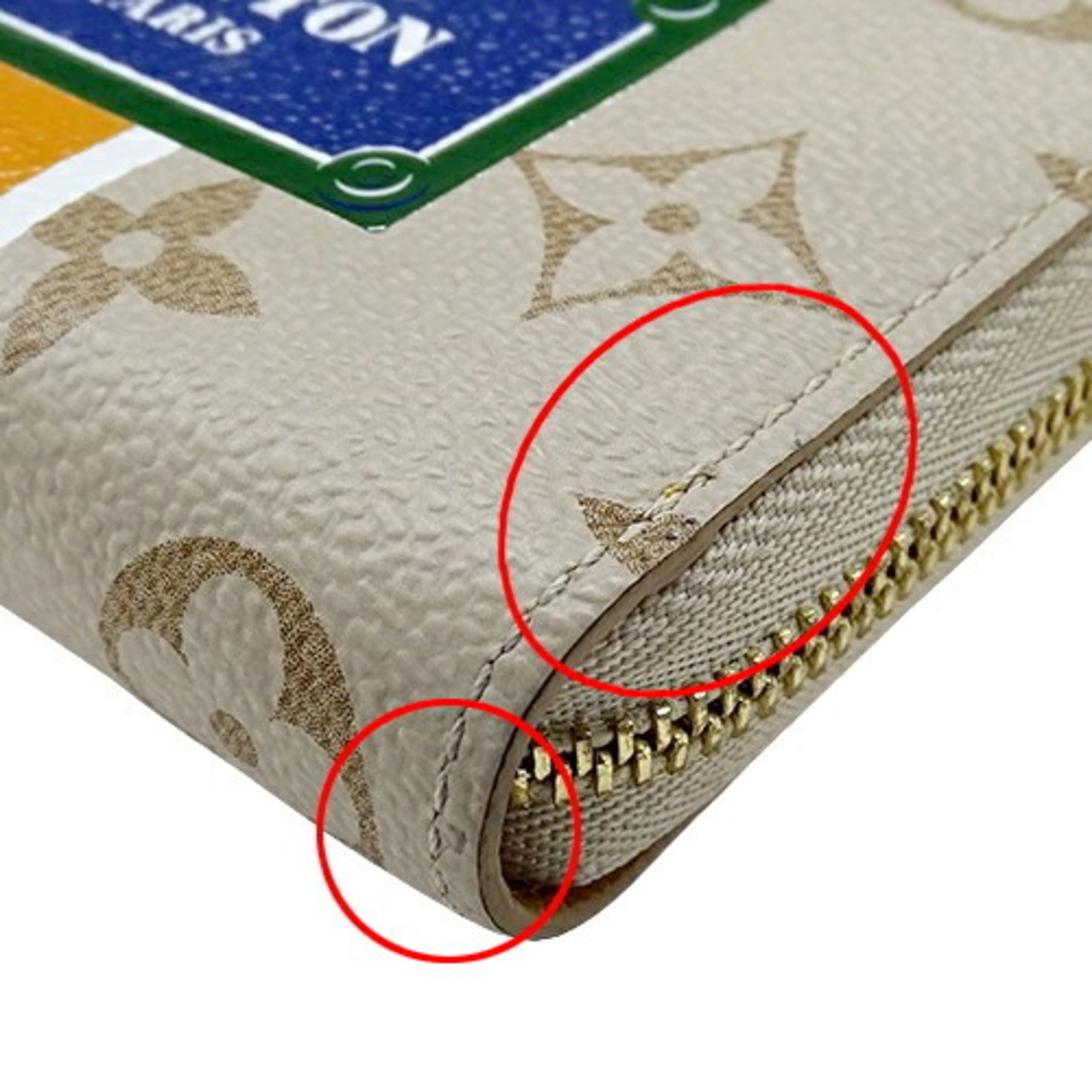 Louis Vuitton Amethyst Beige Monogram Canvas Coin Purse/Coin Case (Pre-Owned)