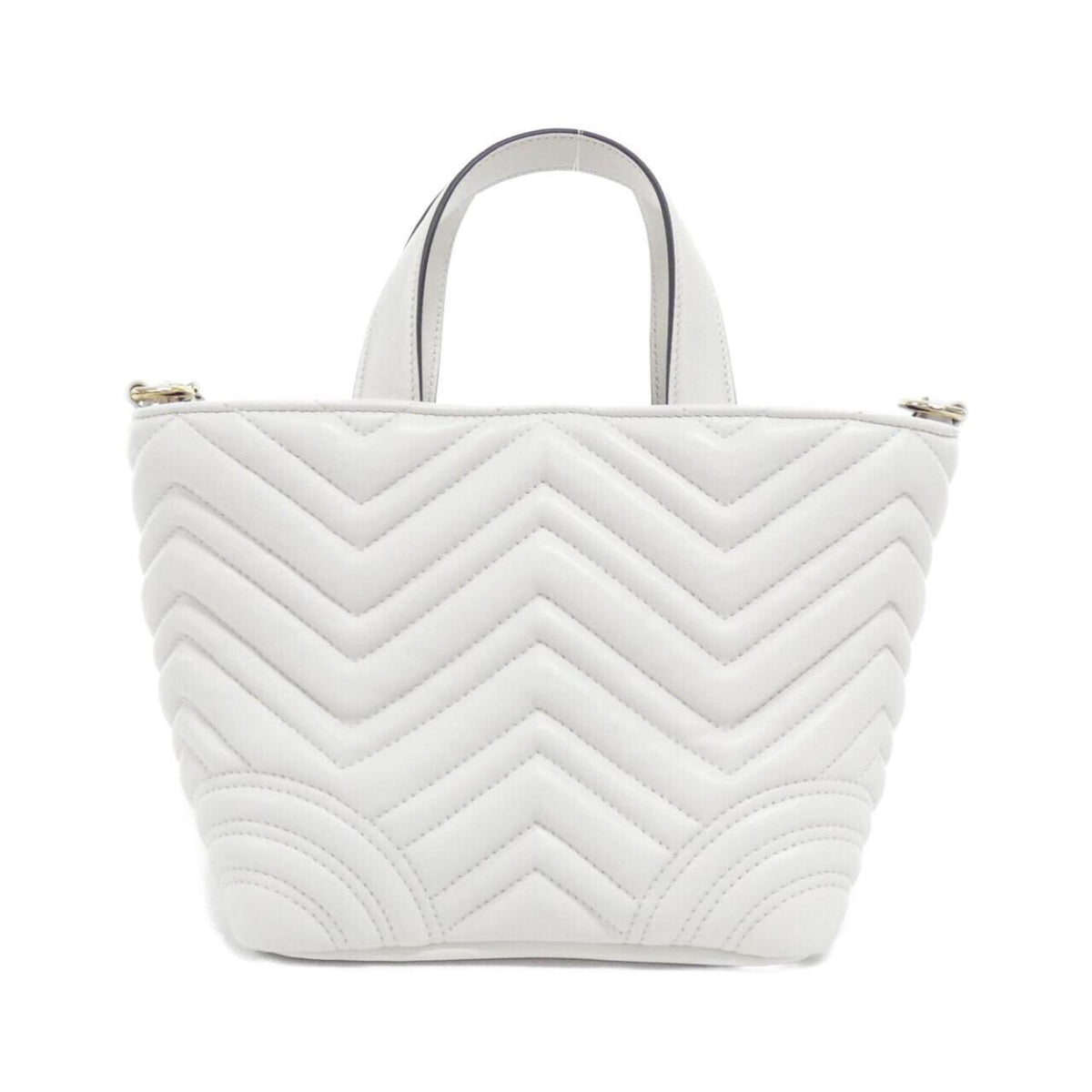 Gucci White Leather Handbag Tote Bag (Pre-Owned)