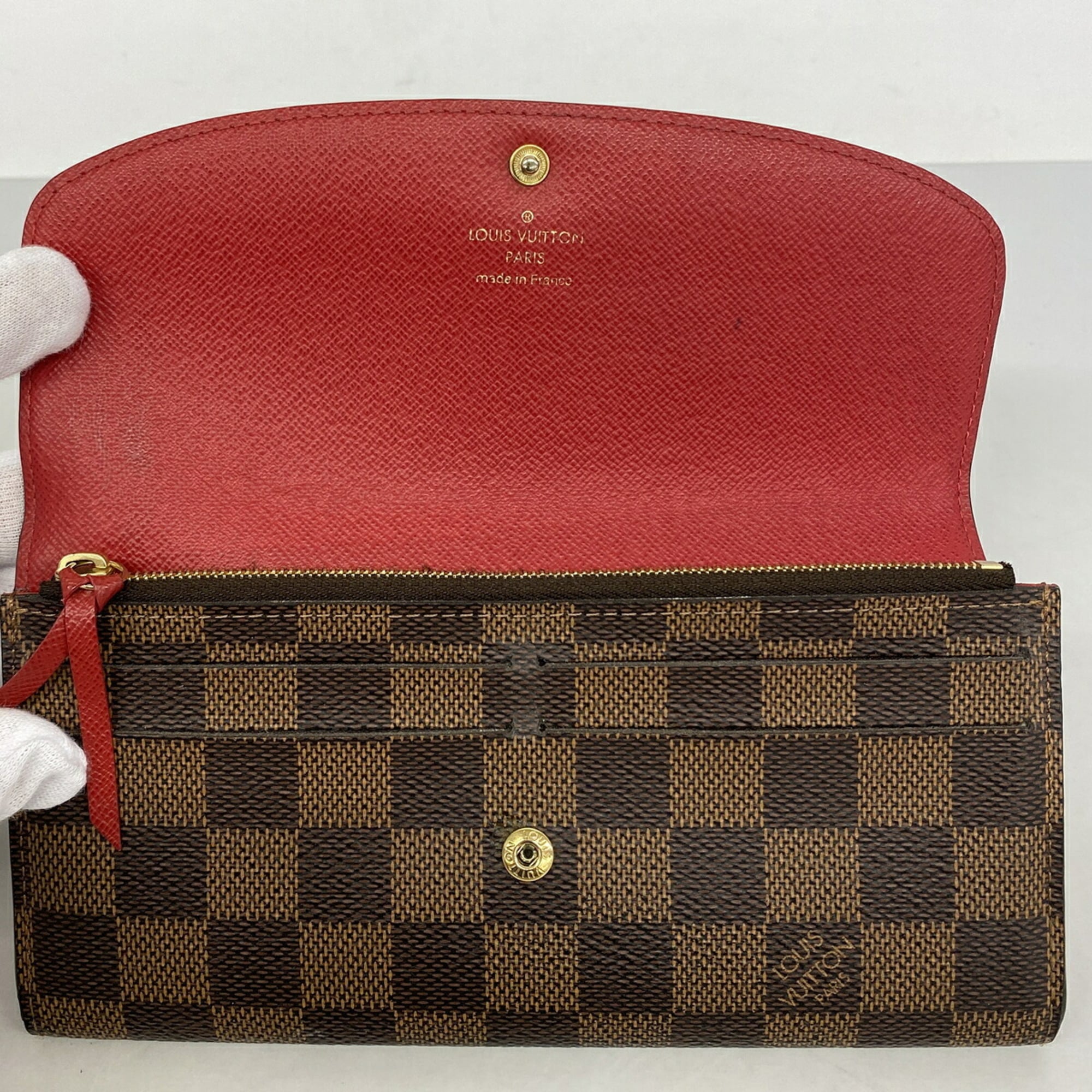 Louis Vuitton Ebene Rouge Long Wallet (Bi-Fold) (Pre-Owned)