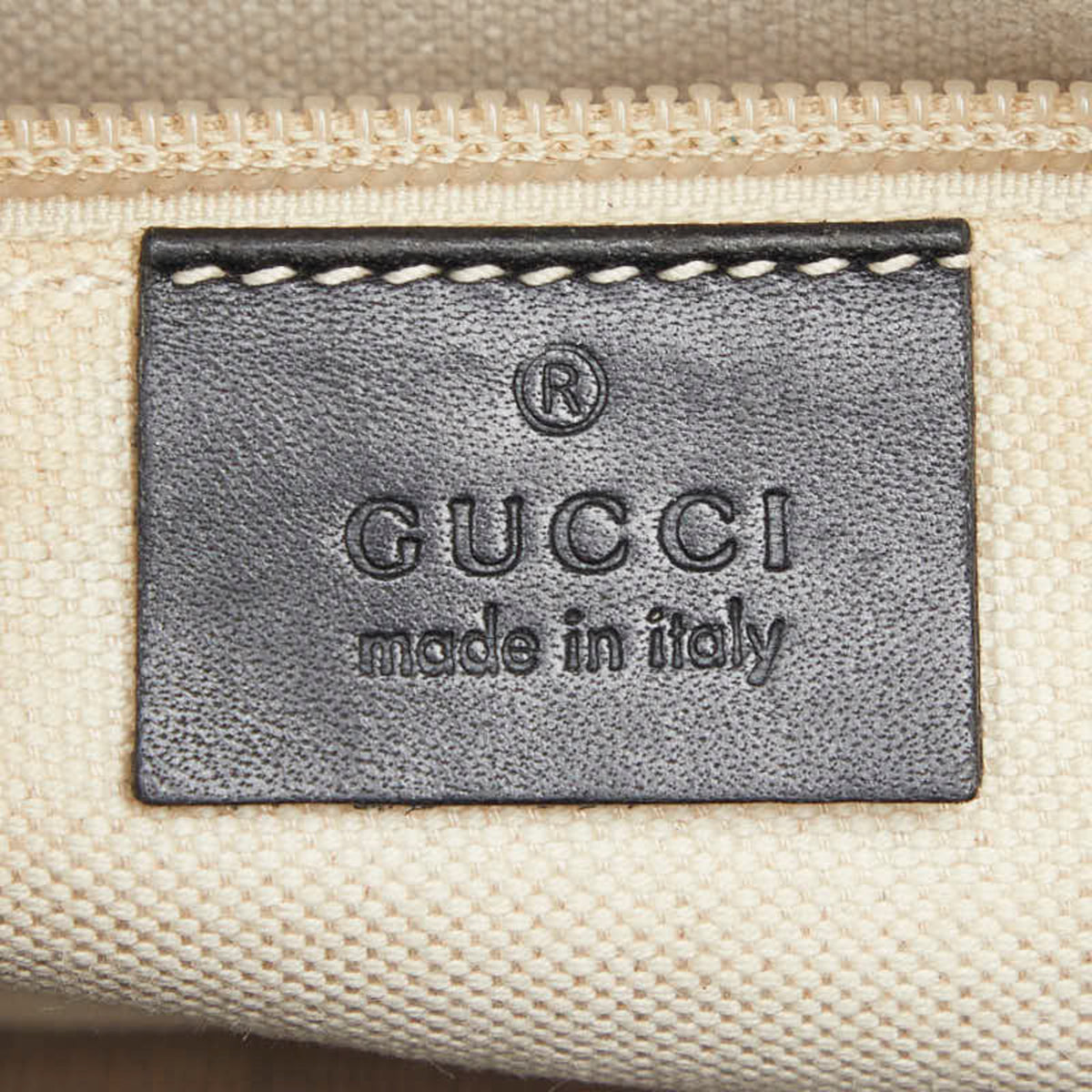 Gucci Diamante Beige Black Pvc Leather Clutch Bag (Pre-Owned)