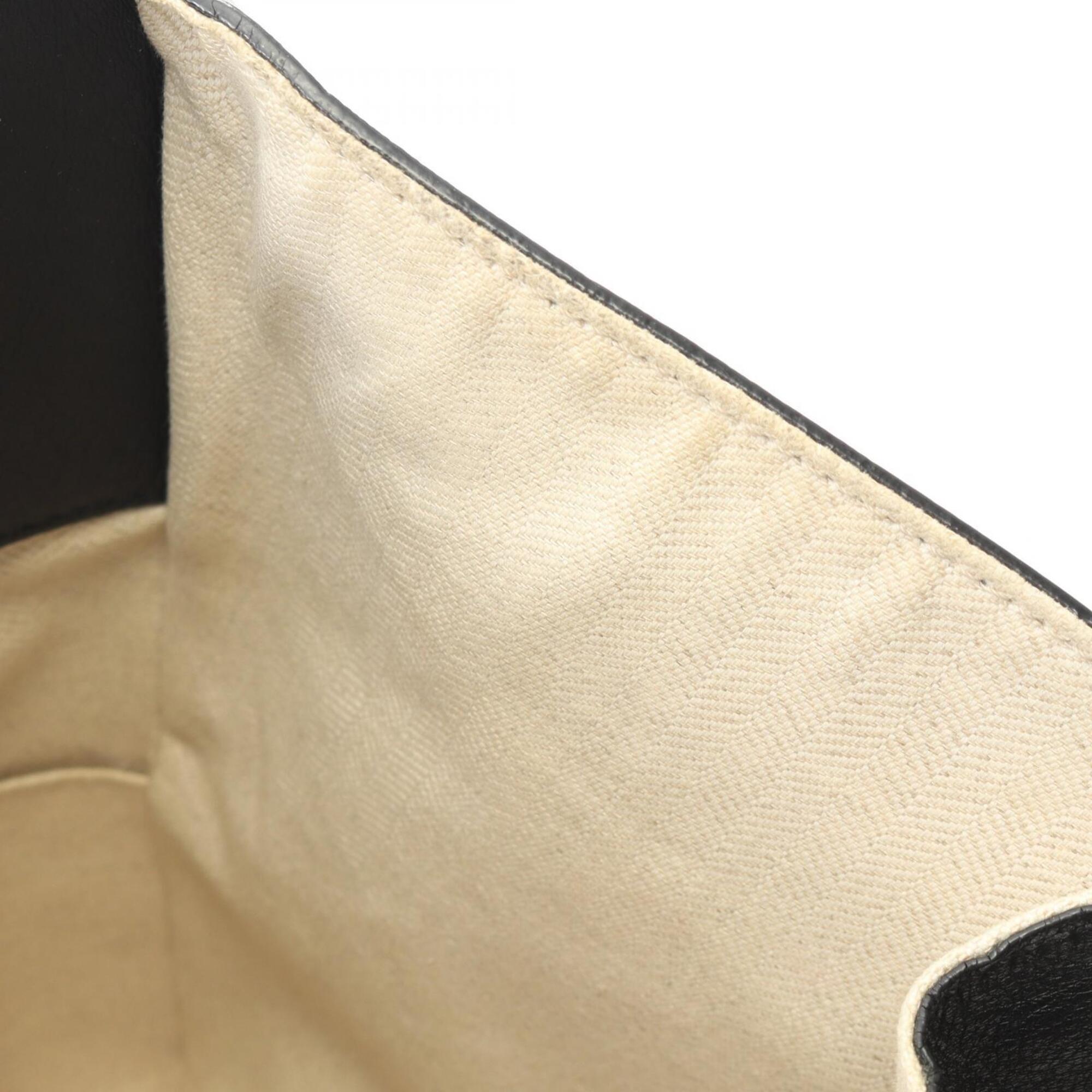 Loewe Black Brown Gray Leather Handbag (Pre-Owned)