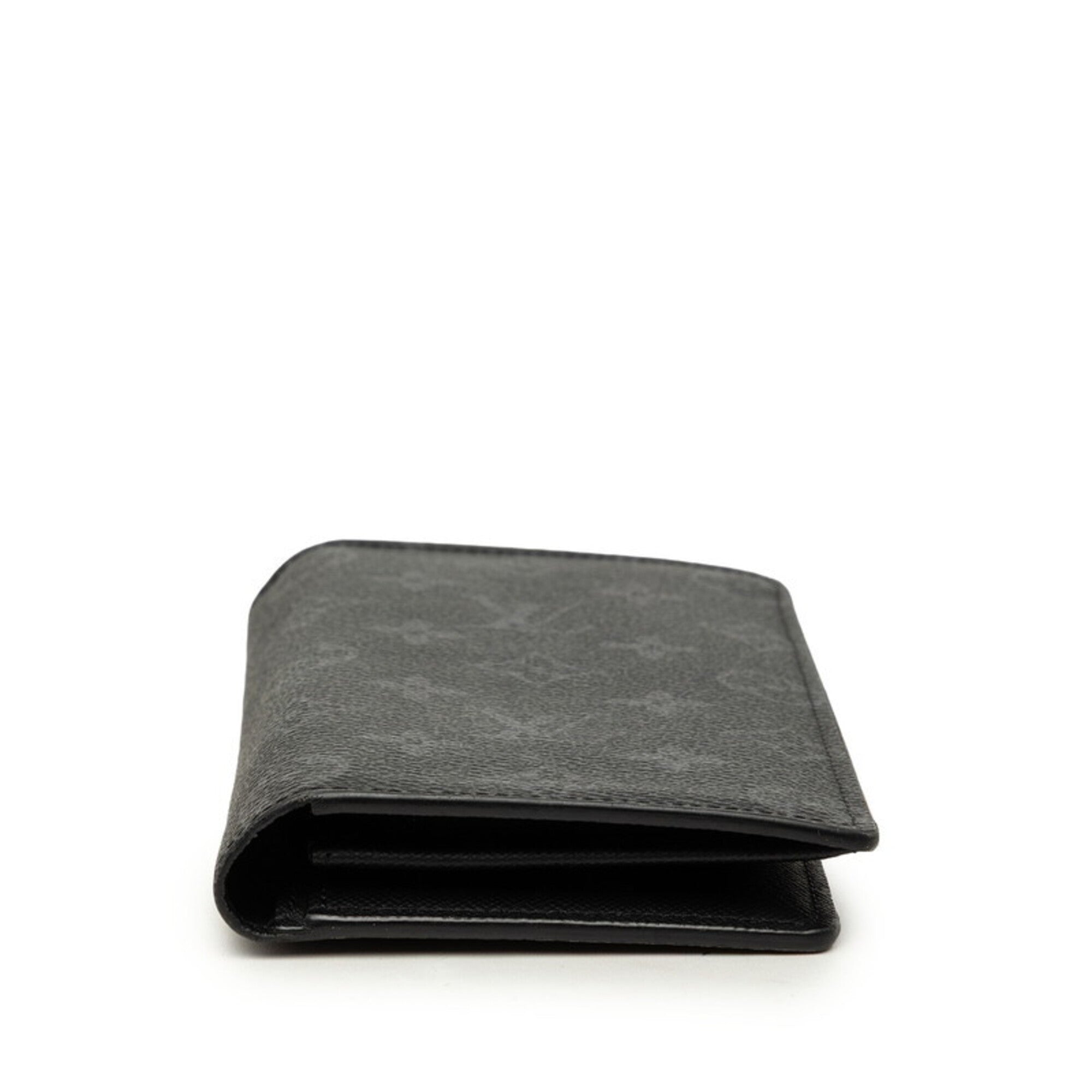 Louis Vuitton Black Pvc Leather Long Wallet (Bi-Fold) (Pre-Owned)