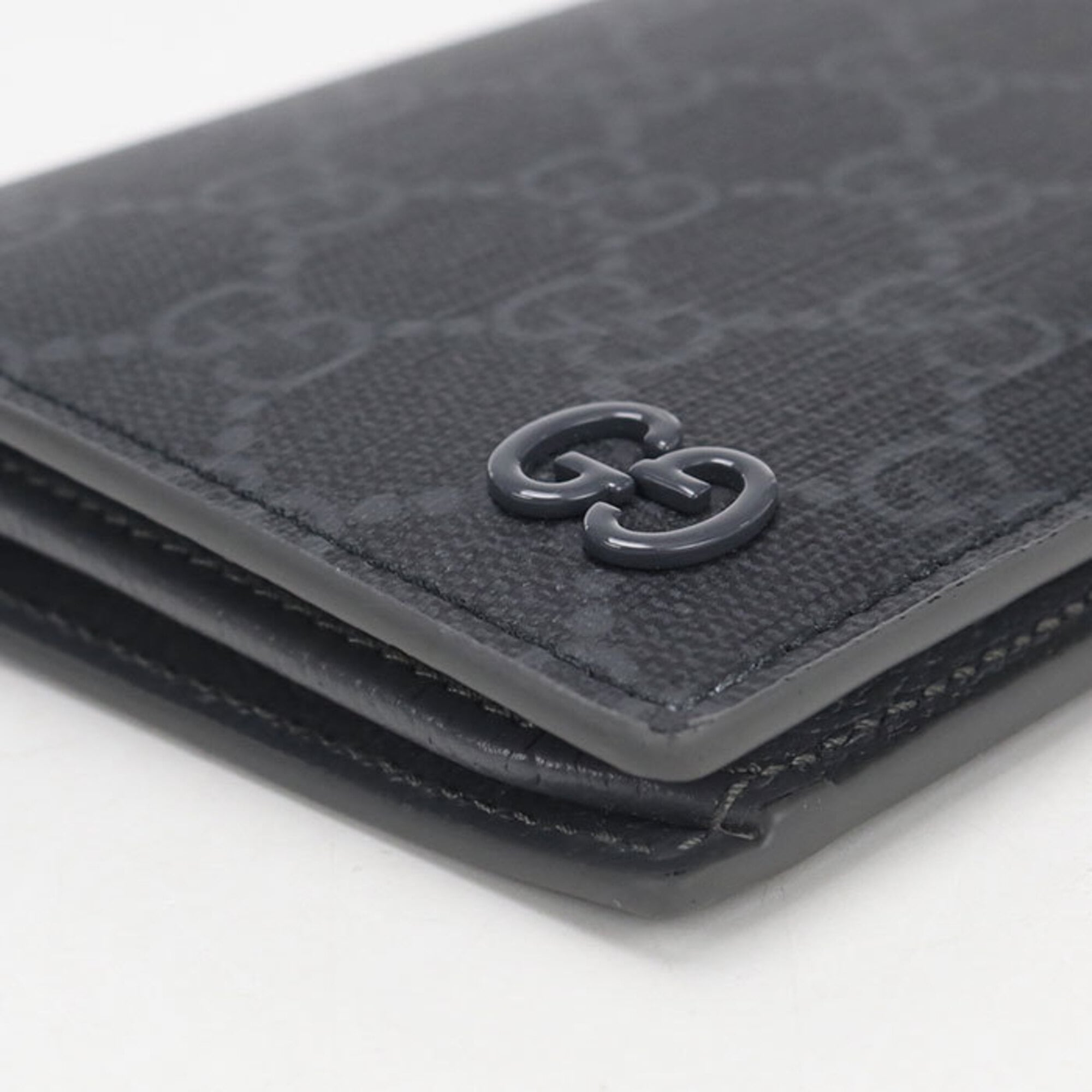 Gucci Black Pvc Long Wallet (Bi-Fold) (Pre-Owned)