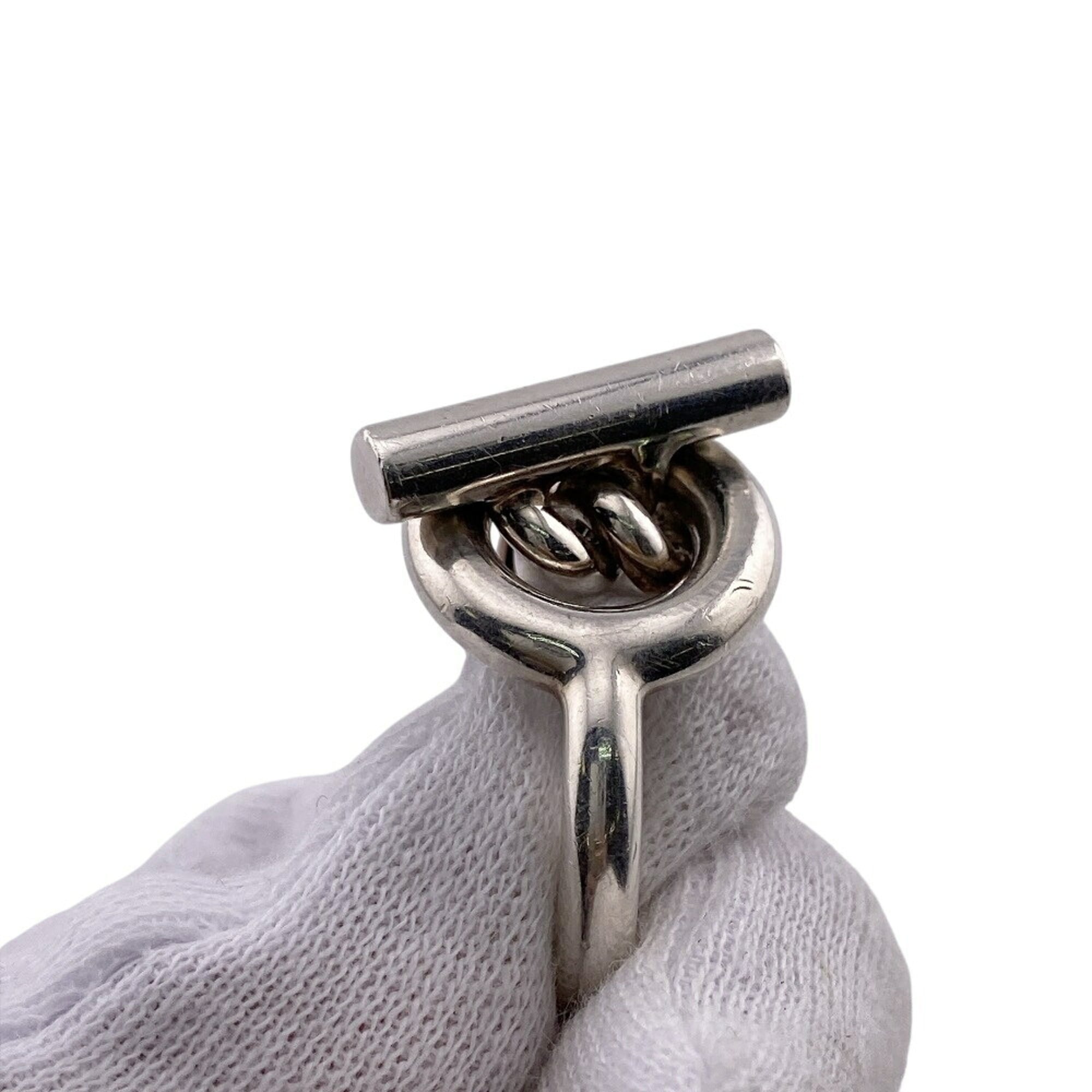Hermes Silver Band Ring (Pre-Owned)