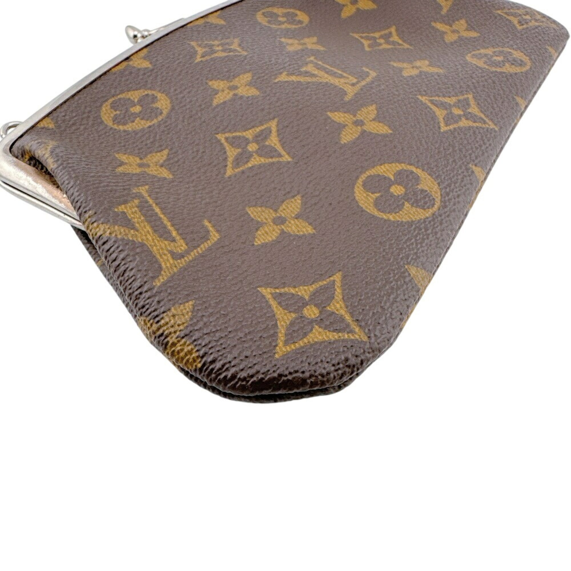 Louis Vuitton Monogram Brown Leather Pouch (Pre-Owned)