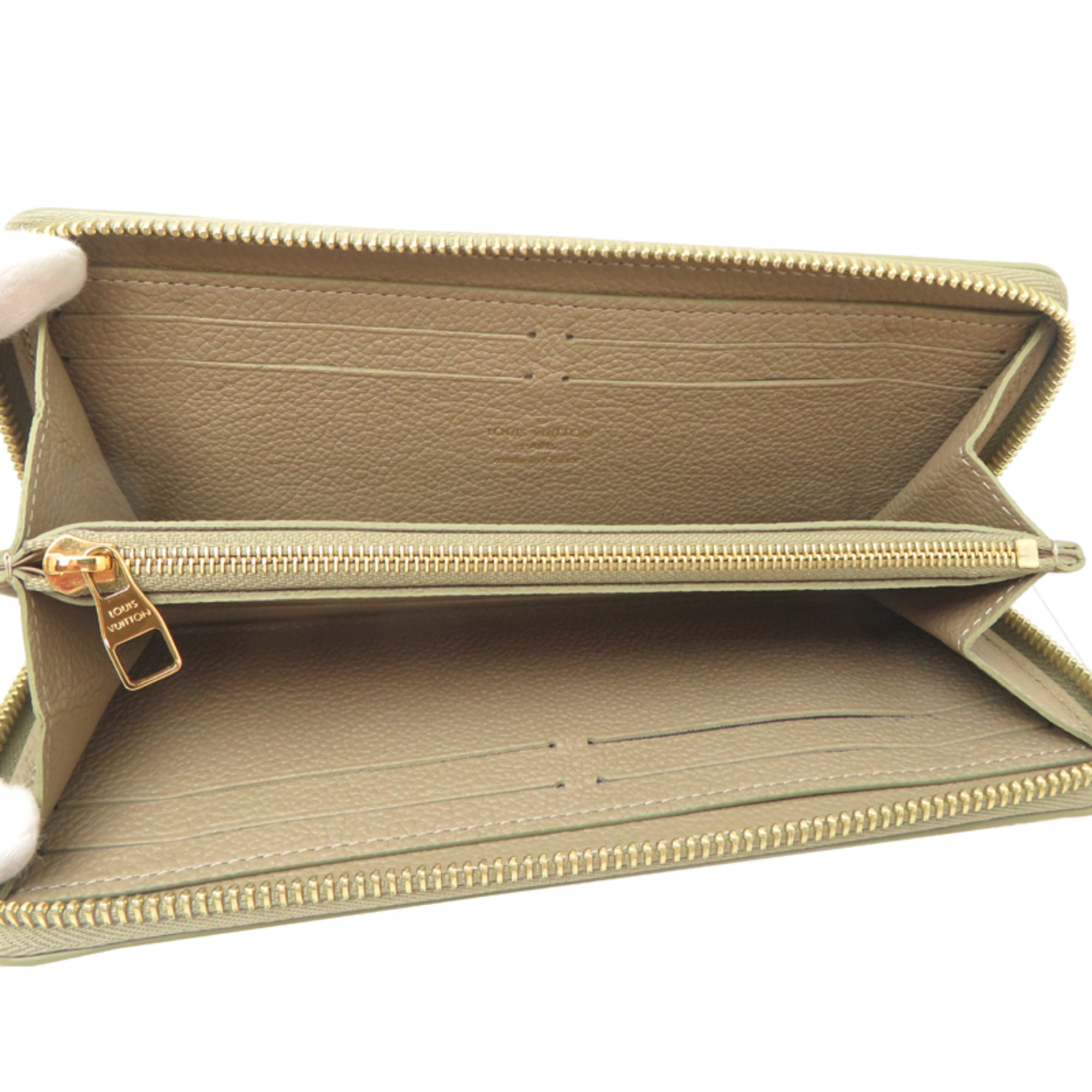Louis Vuitton Cream Khaki Monogram Empreinte Long Wallet (Bi-Fold) (Pre-Owned)