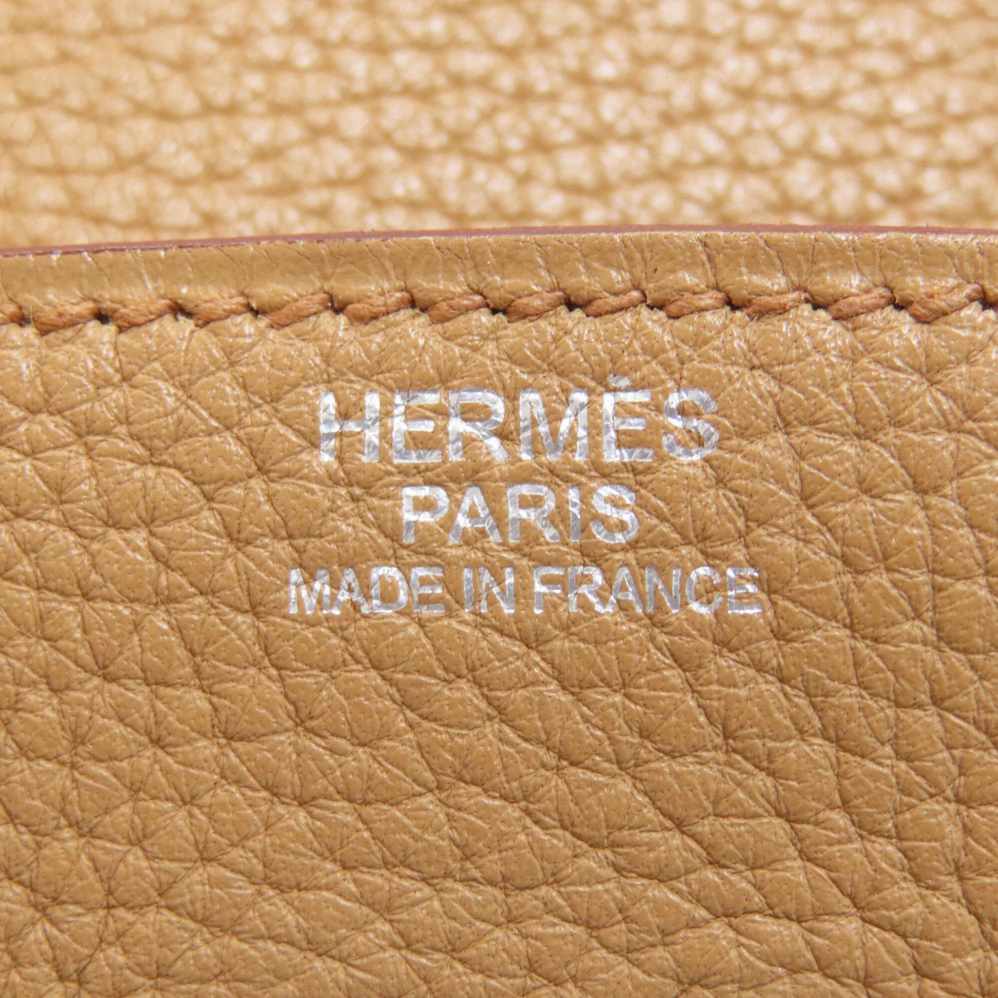 Hermes Brown Togo Leather Handbag (Pre-Owned)