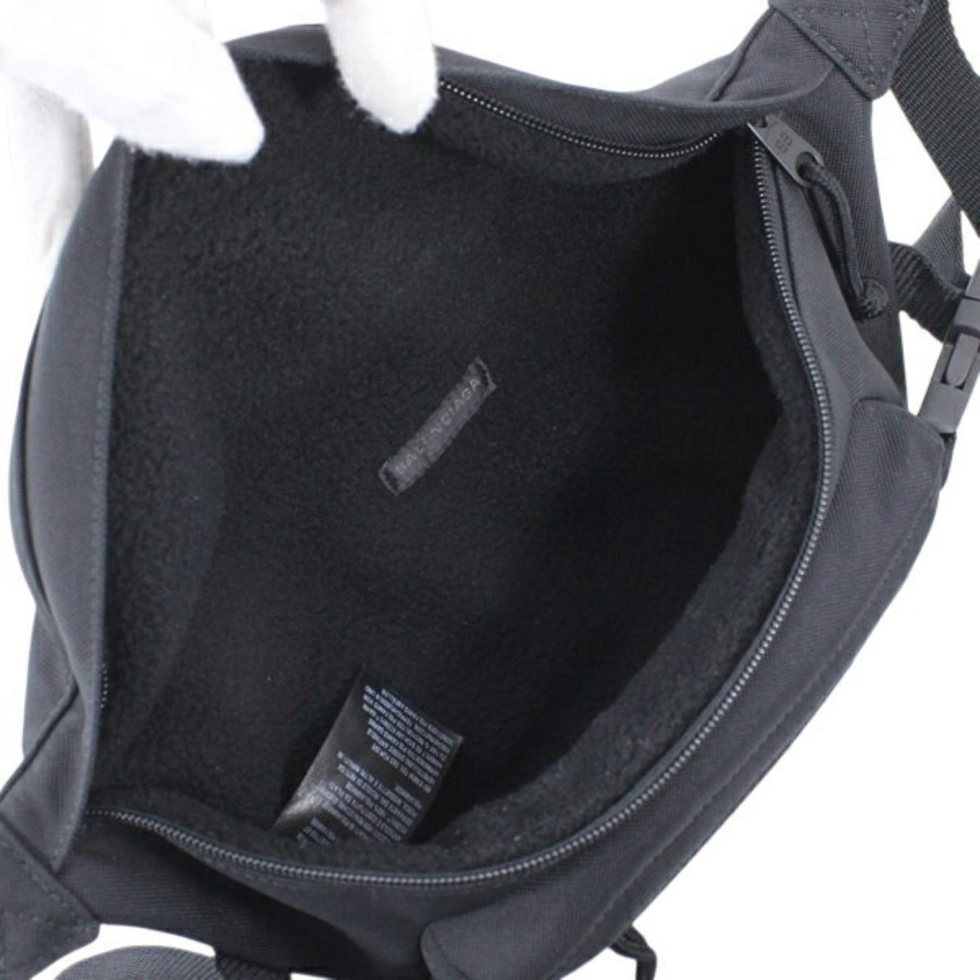 Balenciaga Black Nylon Fanny Pack Sling Bag (Pre-Owned)