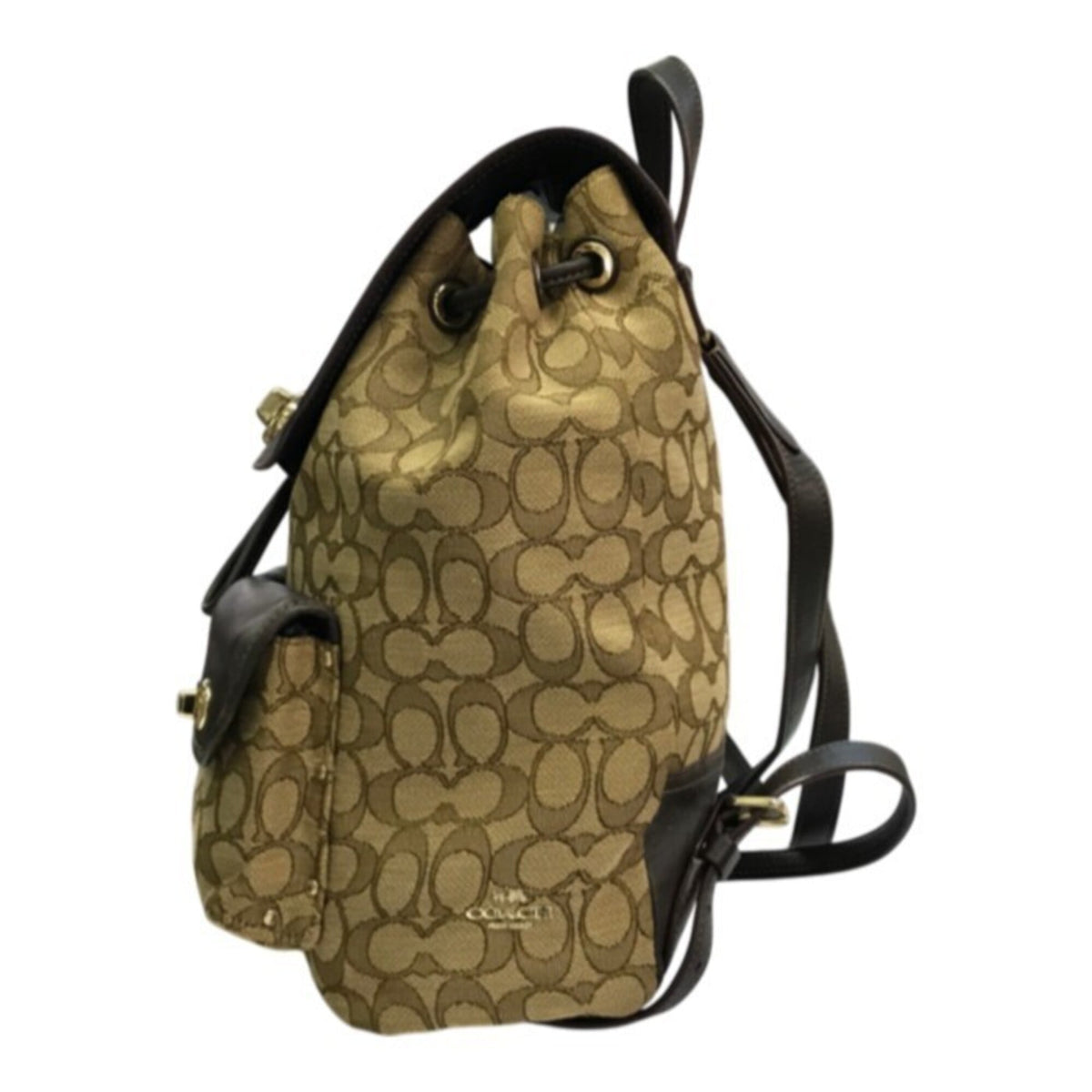 Coach Beige Brown Khaki Backpack (Pre-Owned)