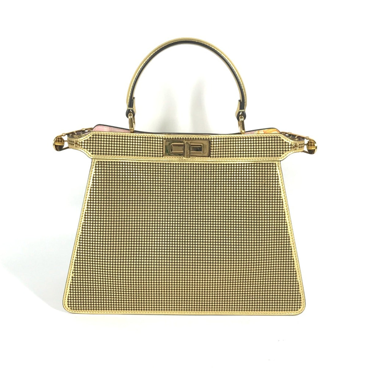 Fendi Gold Leather Handbag (Pre-Owned)