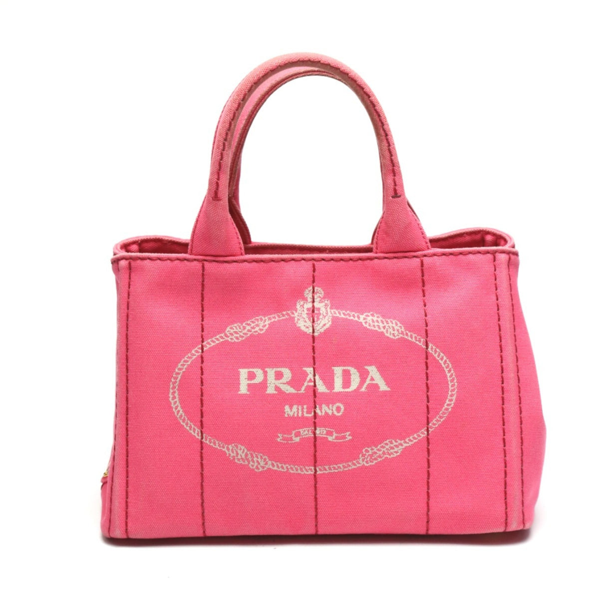 Prada Pink Canvas Tote Bag (Pre-Owned)