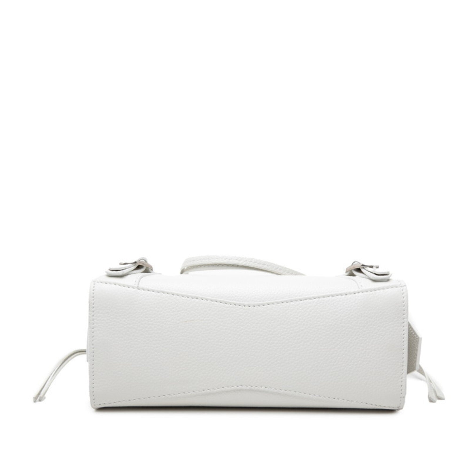 Balenciaga White Leather Handbag Shoulder Bag (Pre-Owned)