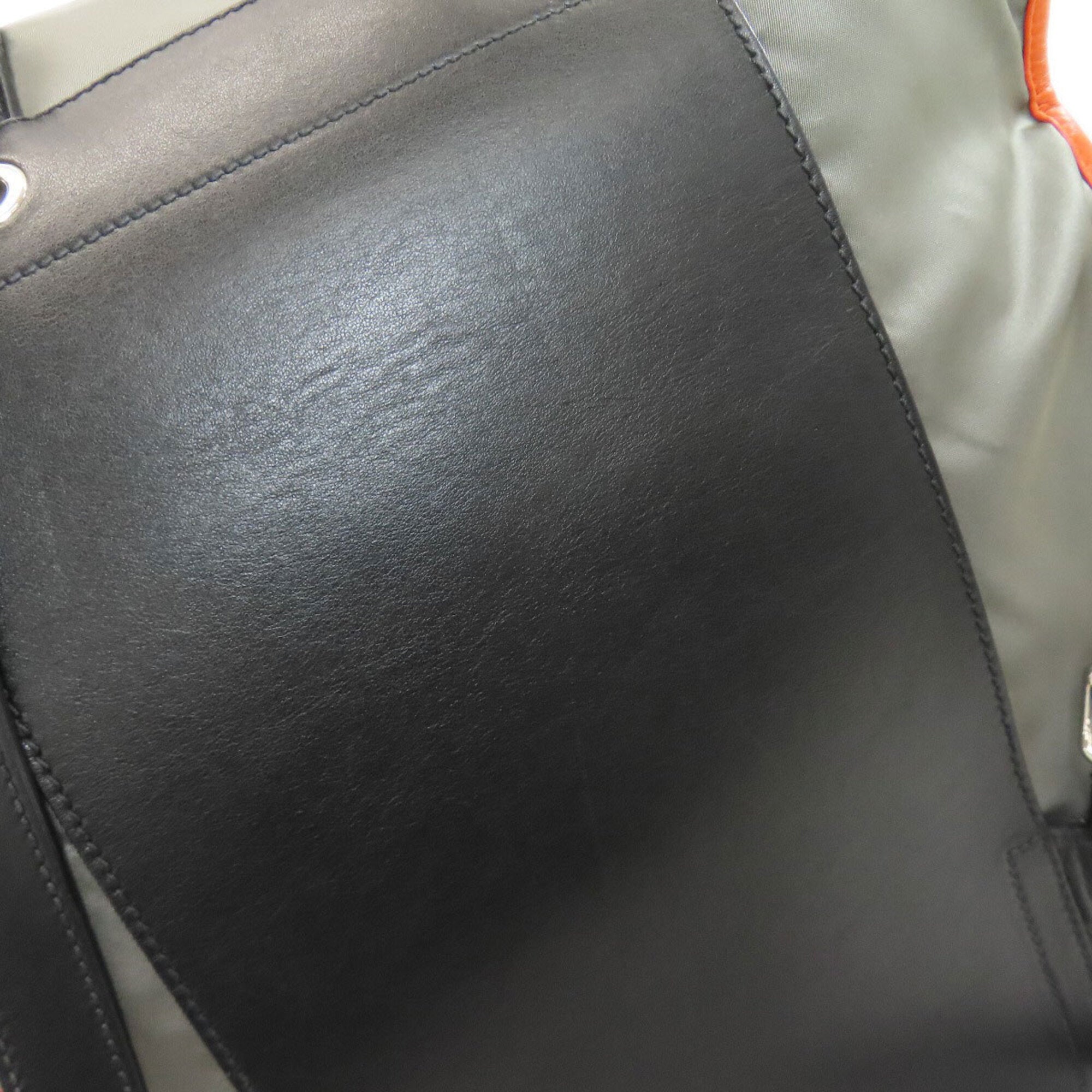 Prada Black Gray Orange Nylon Backpack (Pre-Owned)