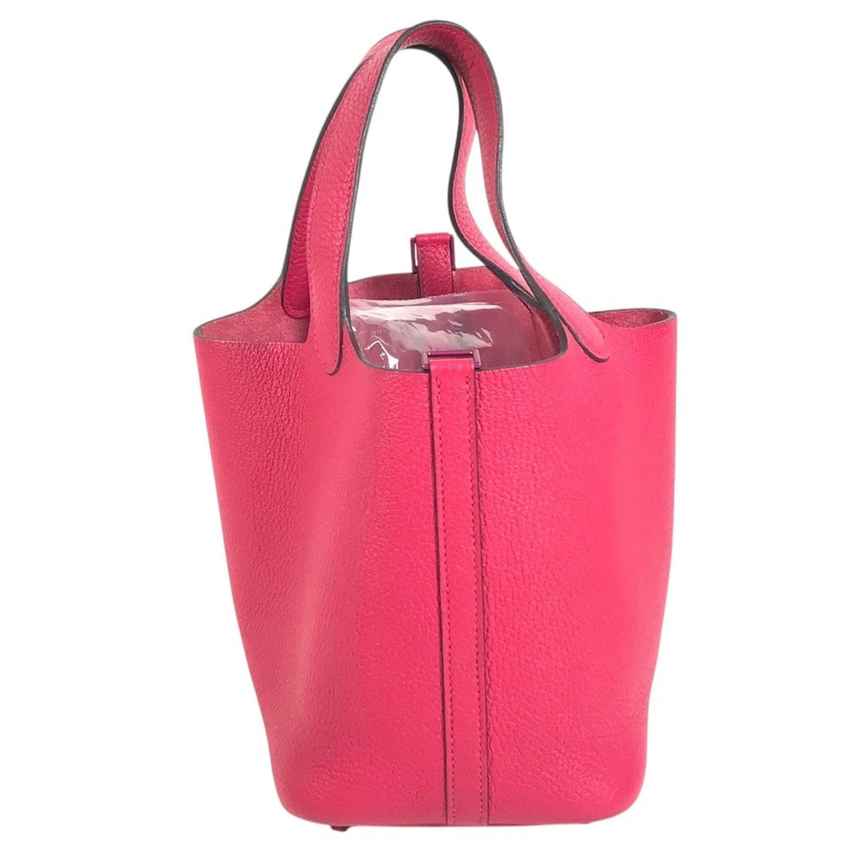 Hermes Pink Taurillon Clemence Leather Handbag (Pre-Owned)