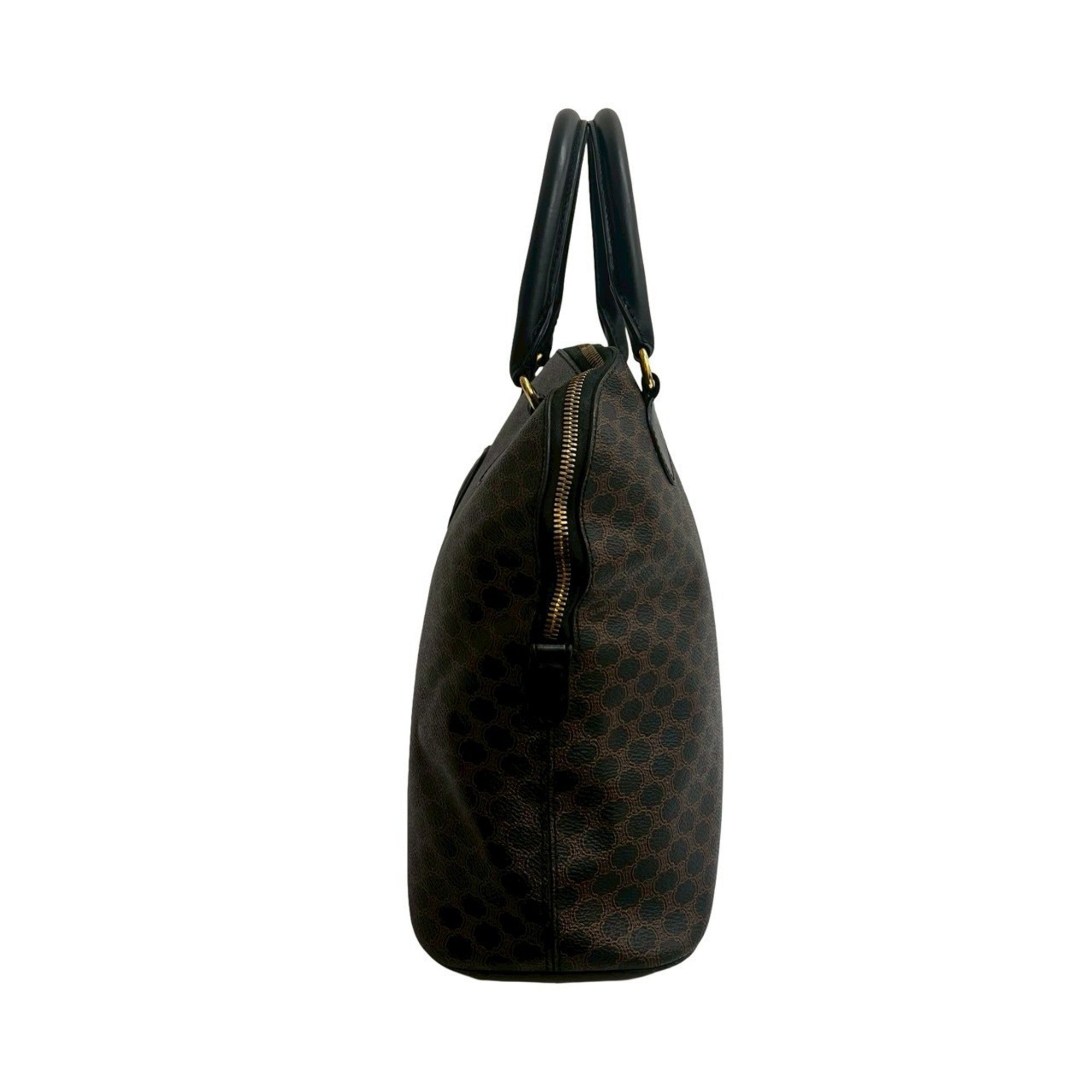 Celine Black Brown Leather Pvc Handbag Tote Bag (Pre-Owned)