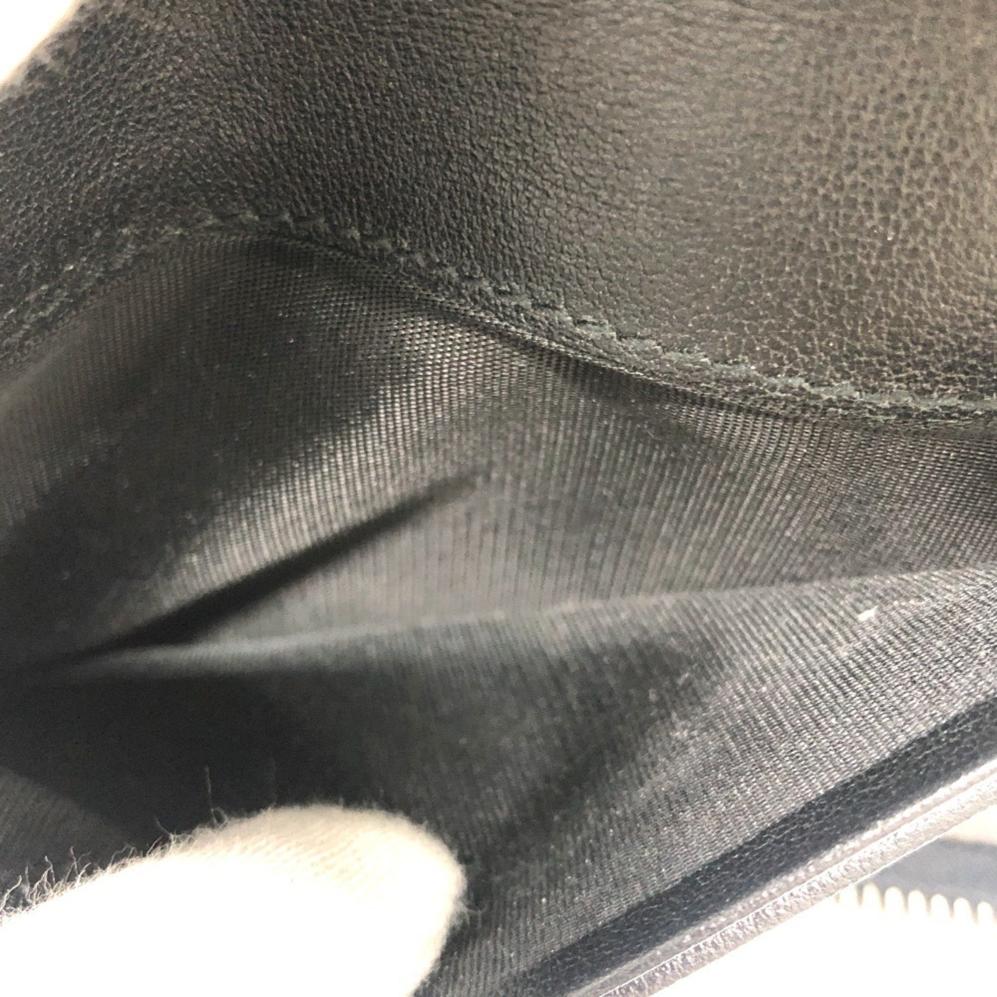 Valentino Black White Leather Wallet (Bi-Fold) (Pre-Owned)