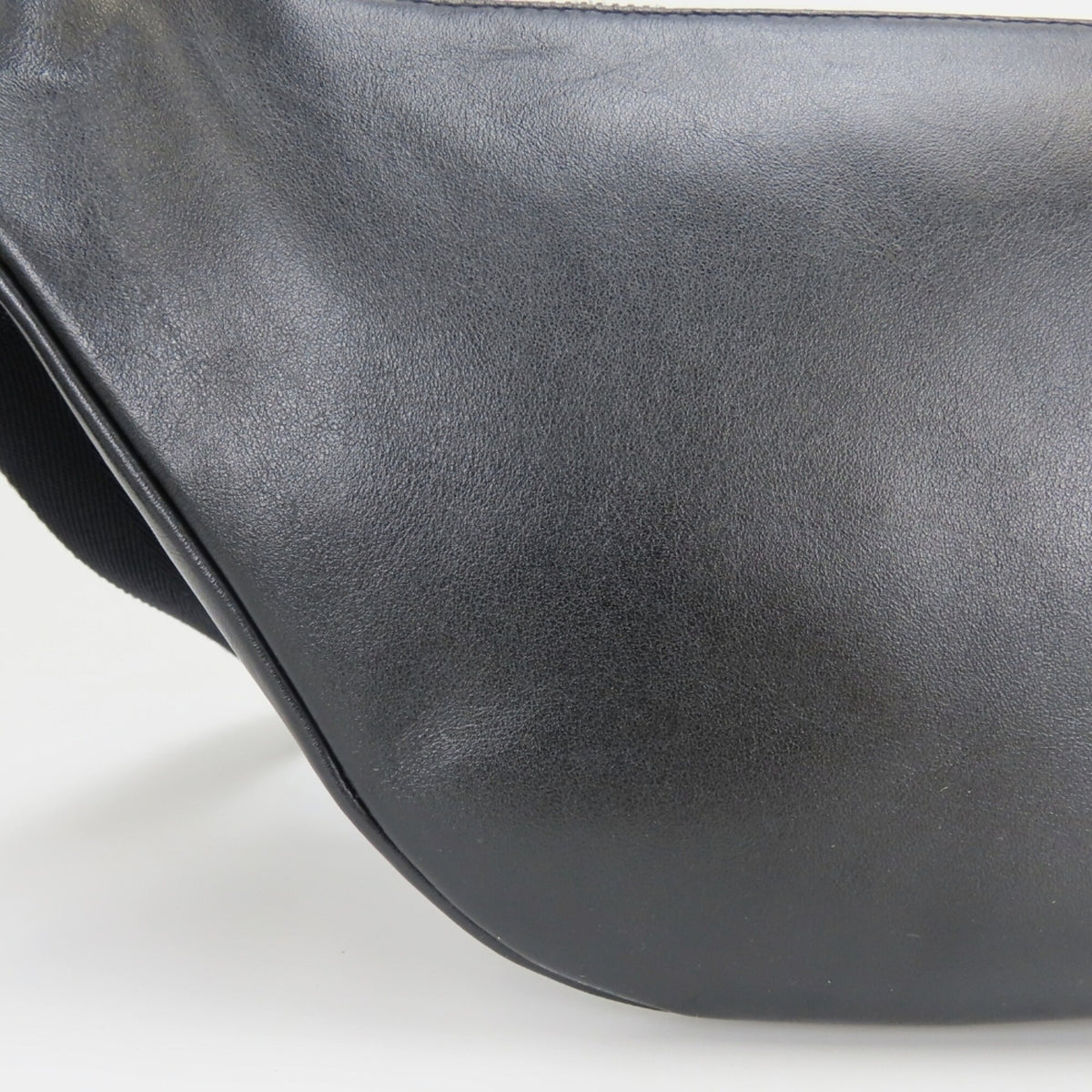 Coach Signature Black Gray Pvc Leather Fanny Pack Sling Bag (Pre-Owned)
