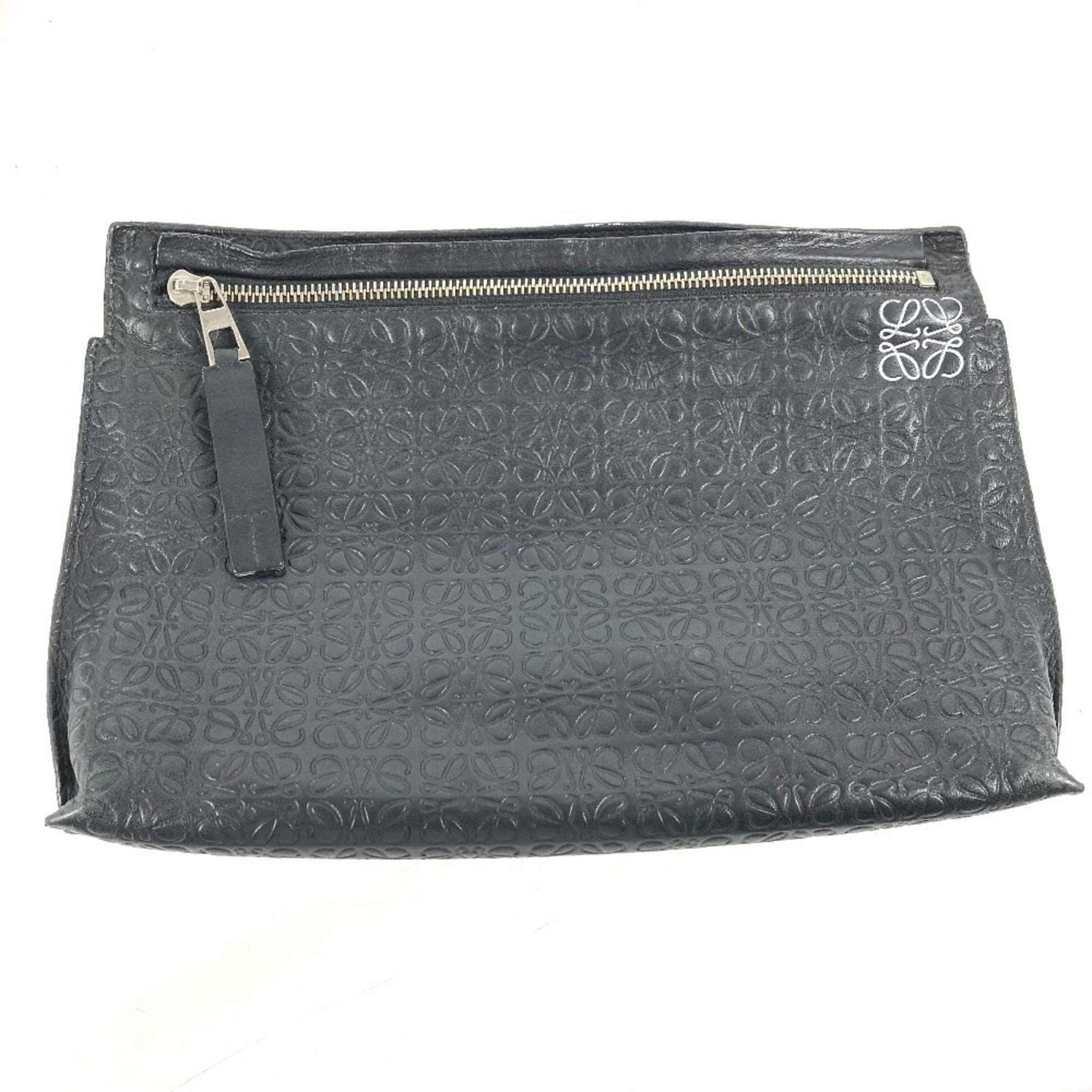 Loewe Black Leather Clutch Bag (Pre-Owned)