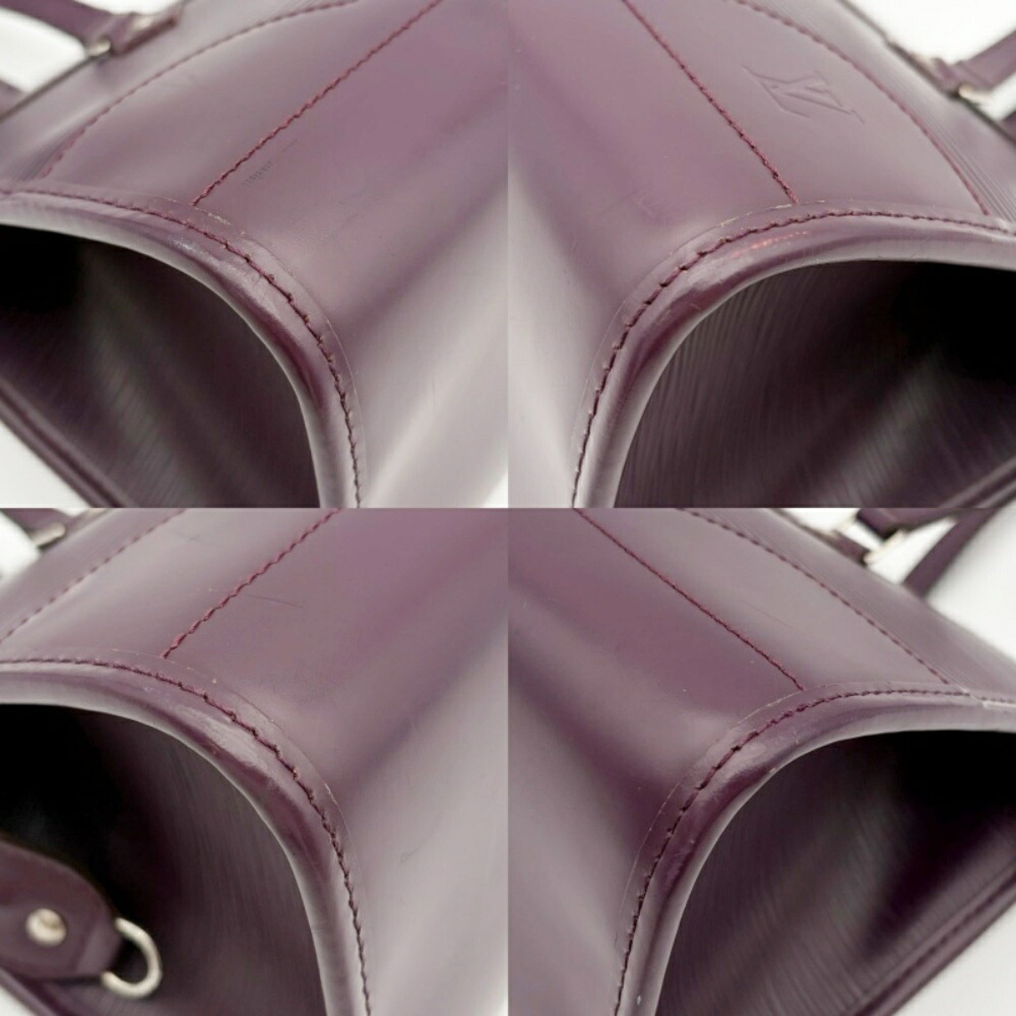 Louis Vuitton Cassis Purple Leather Shoulder Bag (Pre-Owned)