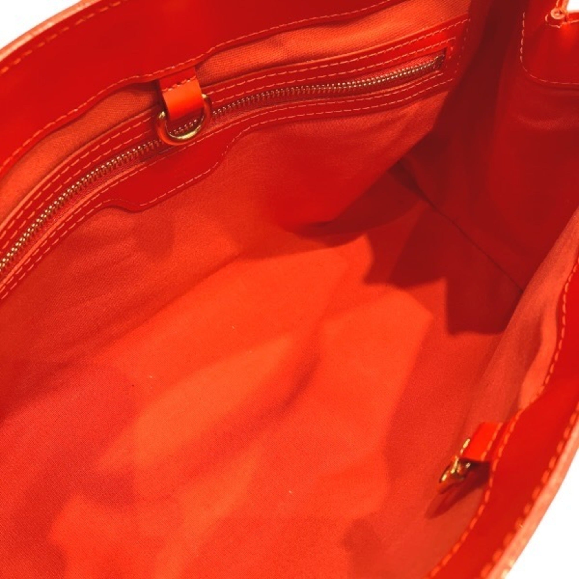Louis Vuitton Orange Patent Leather Handbag (Pre-Owned)
