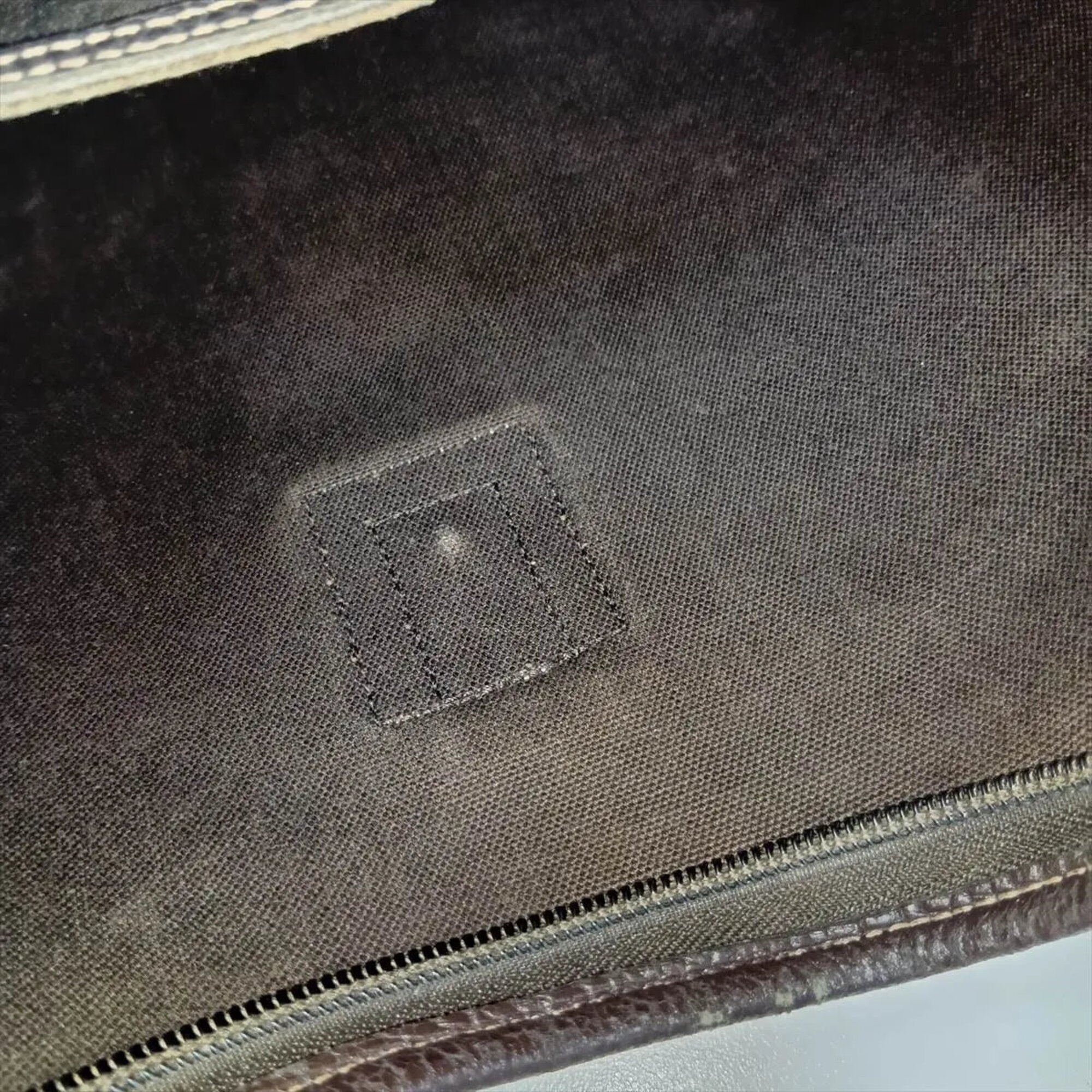 Gucci Brown Leather Coated Canvas Handbag Shoulder Bag Tote Bag (Pre-Owned)