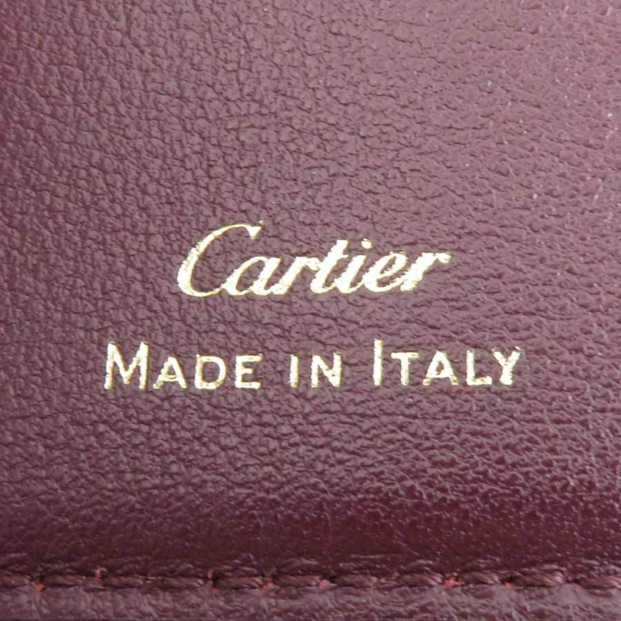 Cartier Bordeaux Leather Wallet (Bi-Fold) (Pre-Owned)