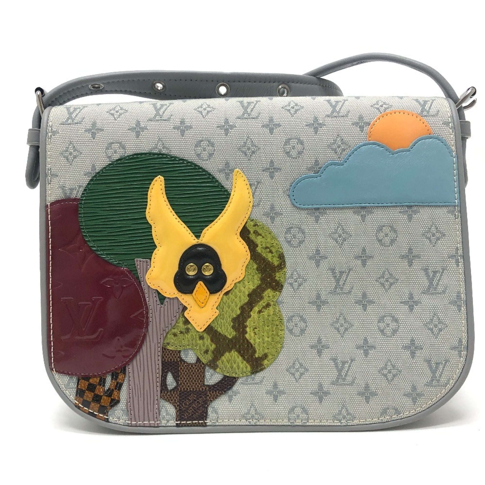 Louis Vuitton Blue Monogram Yellow Monogram Mini Pochette Shoulder Bag (Pre-Owned)