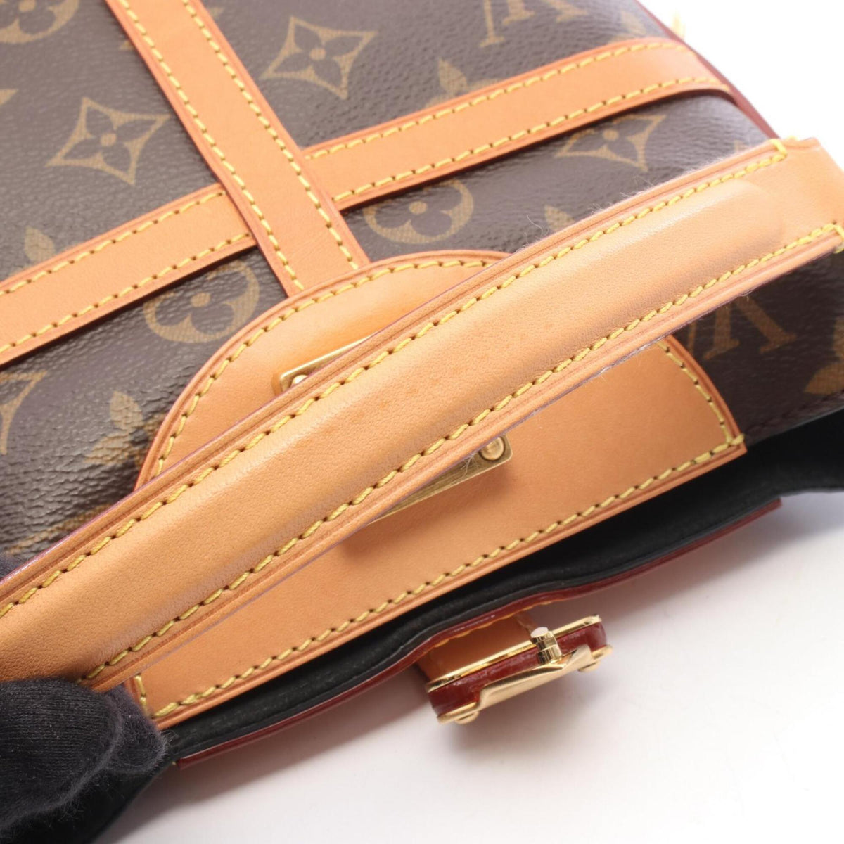 Louis Vuitton Brown Monogram Pvc Coated Canvas Leather Handbag (Pre-Owned)