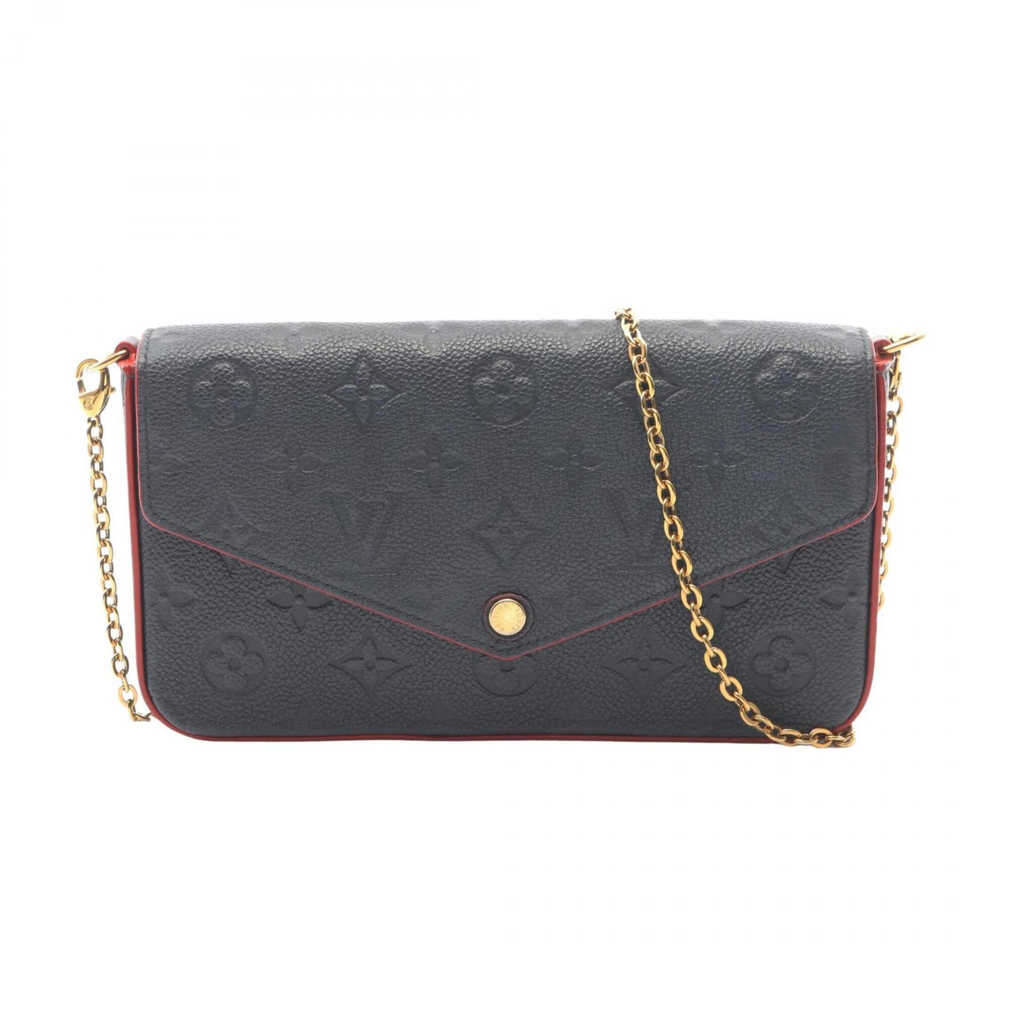 Louis Vuitton Marine Rouge Navy Red Color Leather Pochette Shoulder Bag (Pre-Owned)
