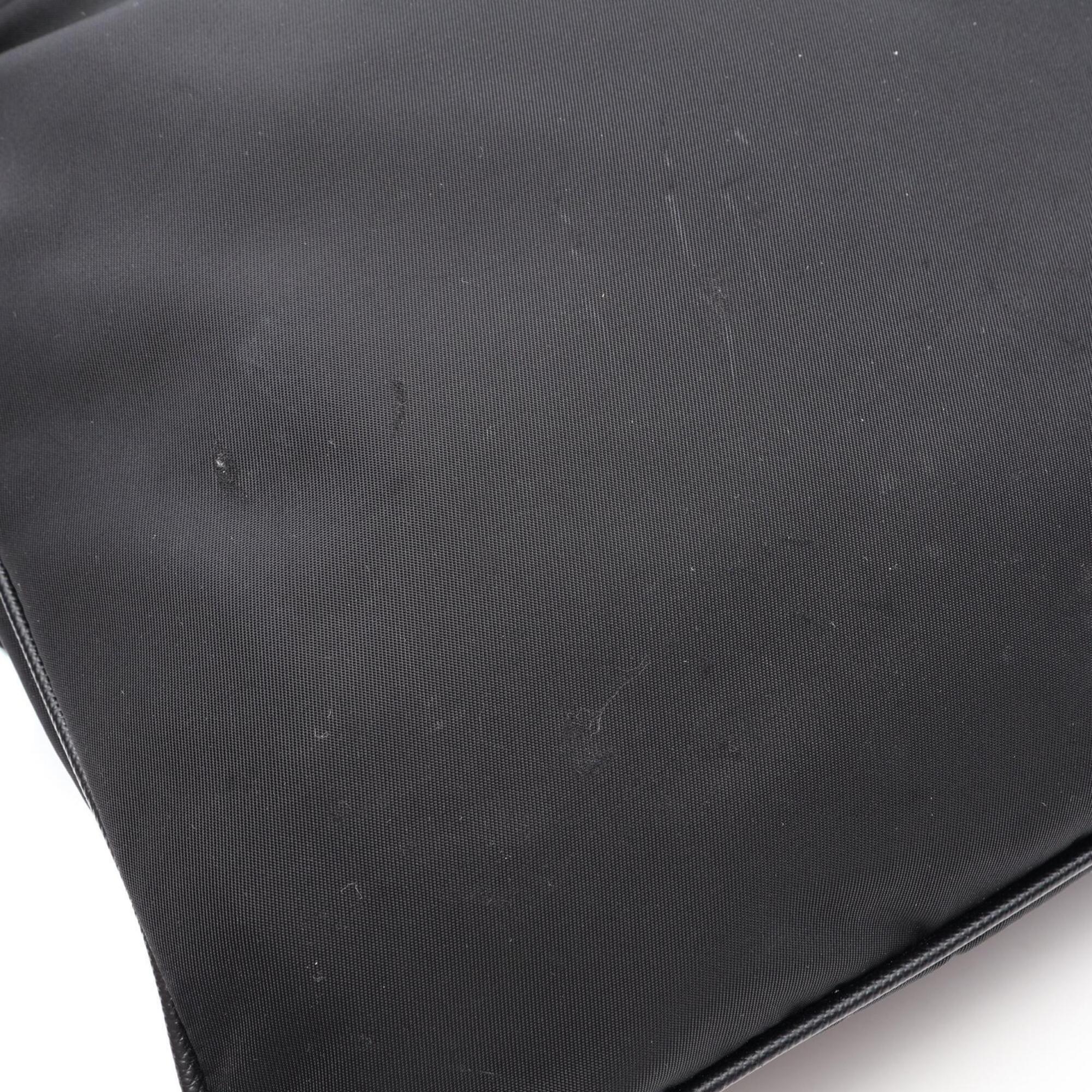 Prada Black Nylon Leather Shoulder Bag (Pre-Owned)