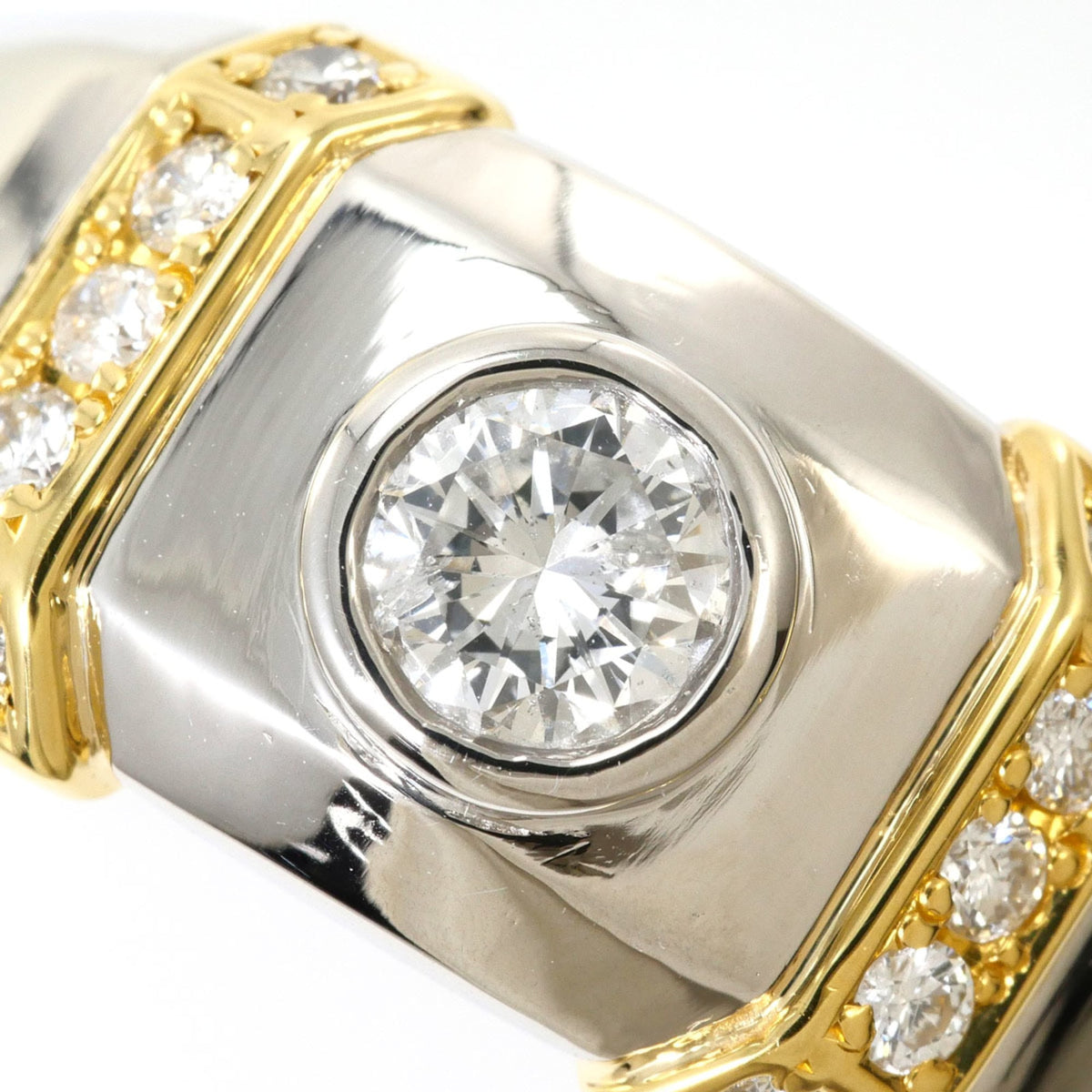 Unbranded Platinum Yellow Gold Yellow Gold (18K) Platinum 900 Band Ring (Pre-Owned)