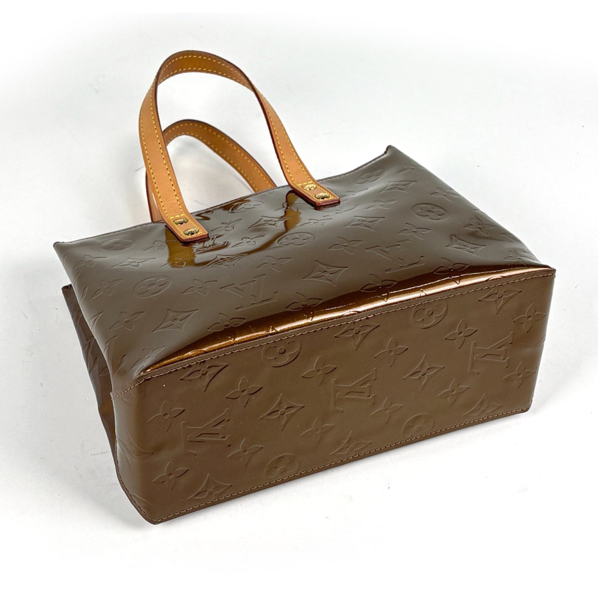 Louis Vuitton Bronze Monogram Vernis Handbag Tote Bag (Pre-Owned)