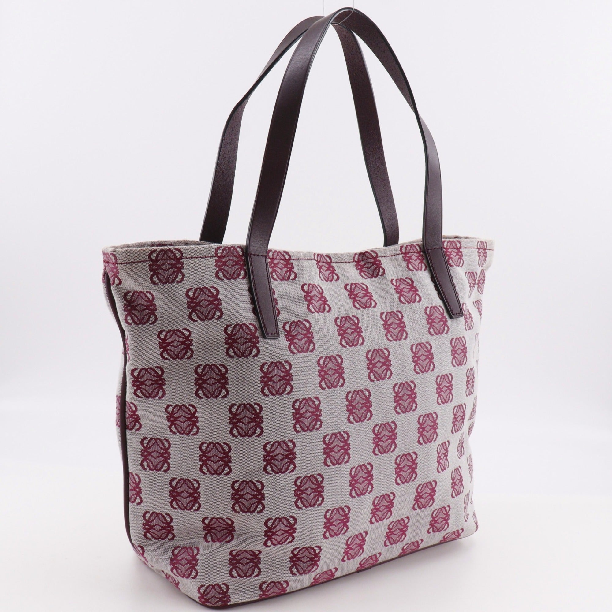 Loewe Red Color Canvas Tote Bag (Pre-Owned)
