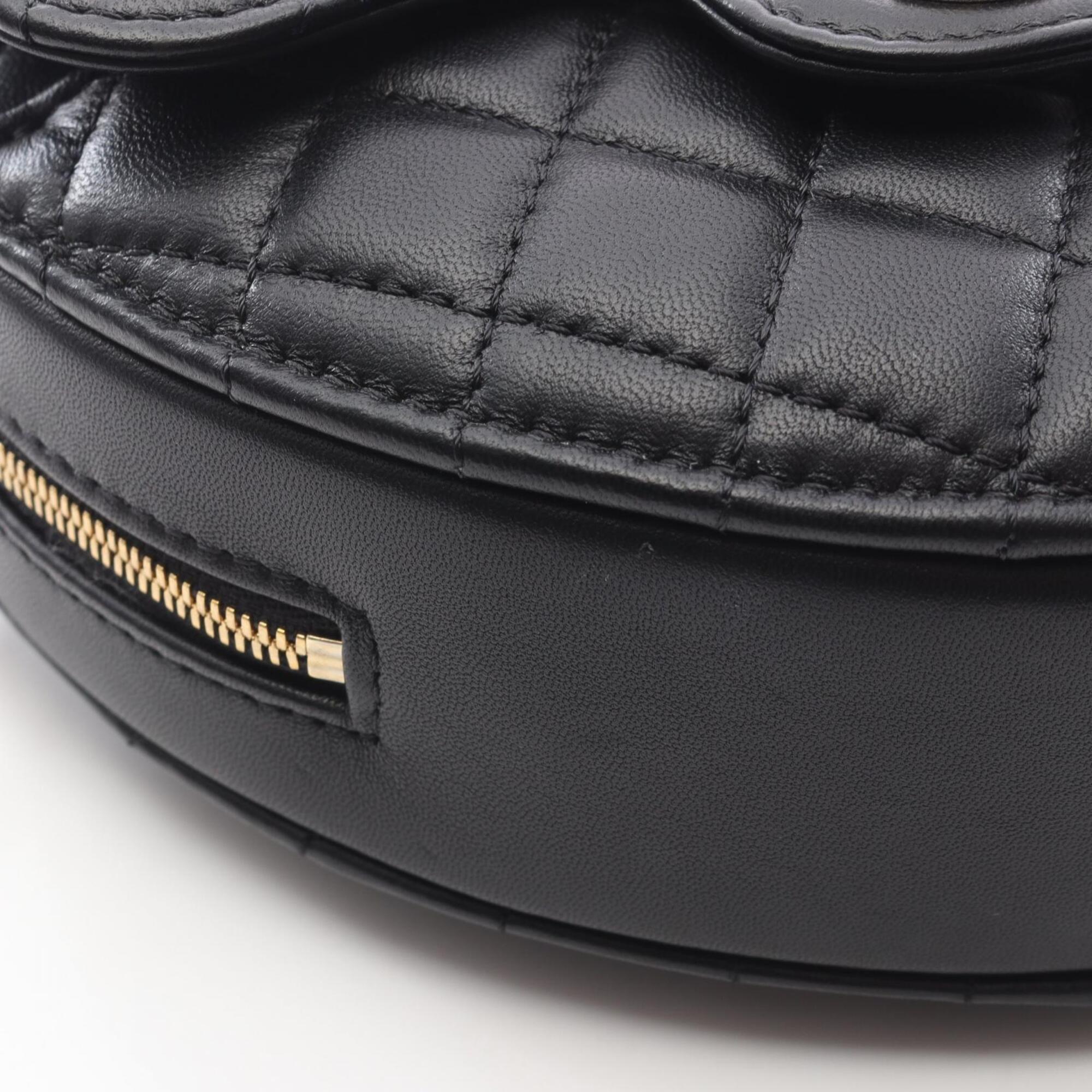 Chanel Black Leather Handbag Shoulder Bag (Pre-Owned)