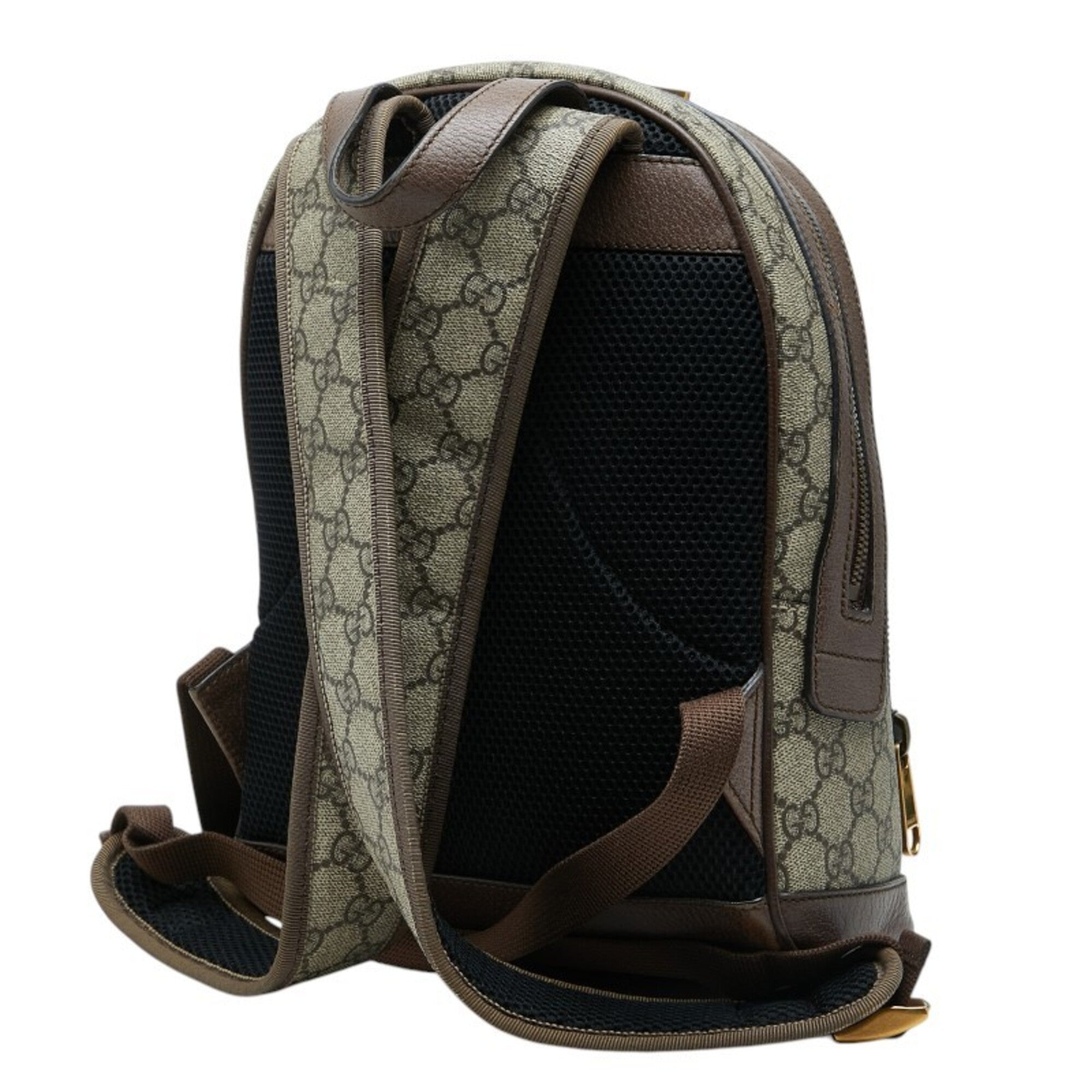 Gucci Beige Brown Pvc Leather Backpack (Pre-Owned)