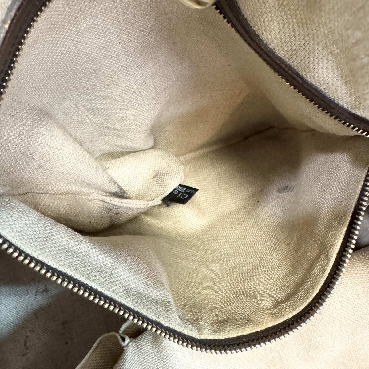 Gucci Brown Canvas Leather Tote Bag (Pre-Owned)