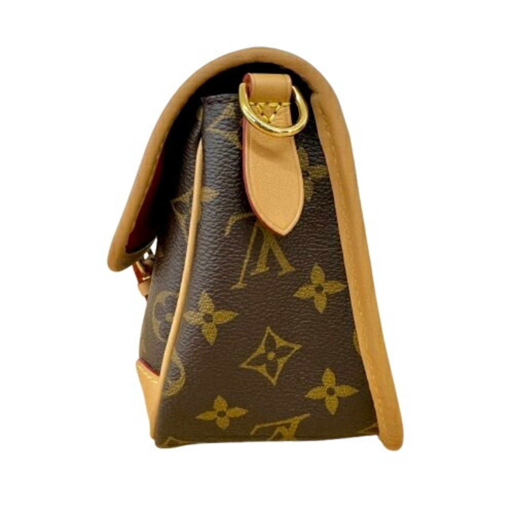 Louis Vuitton Monogram Brown Leather Shoulder Bag (Pre-Owned)