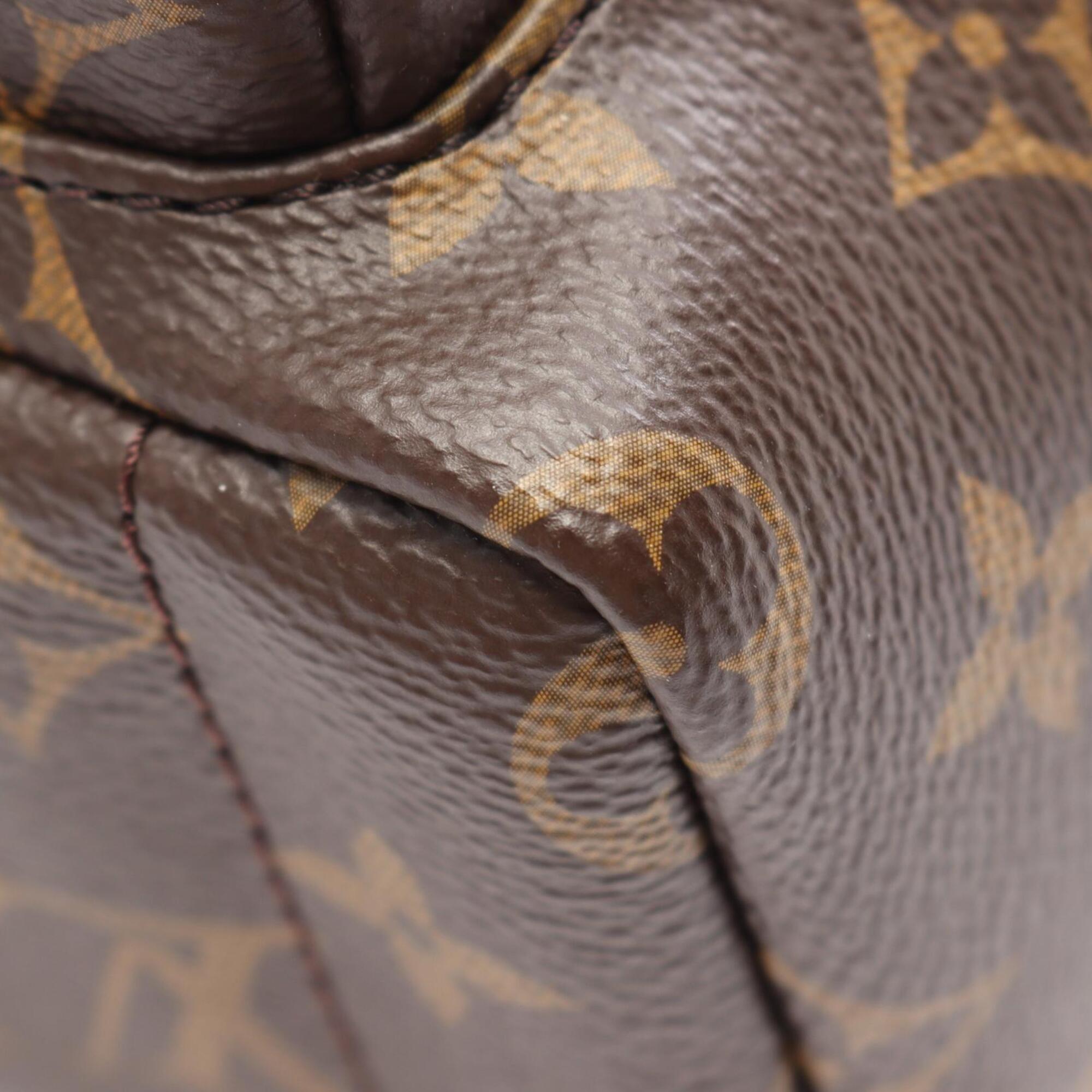 Louis Vuitton Black Brown Monogram Monogram Leather Backpack (Pre-Owned)