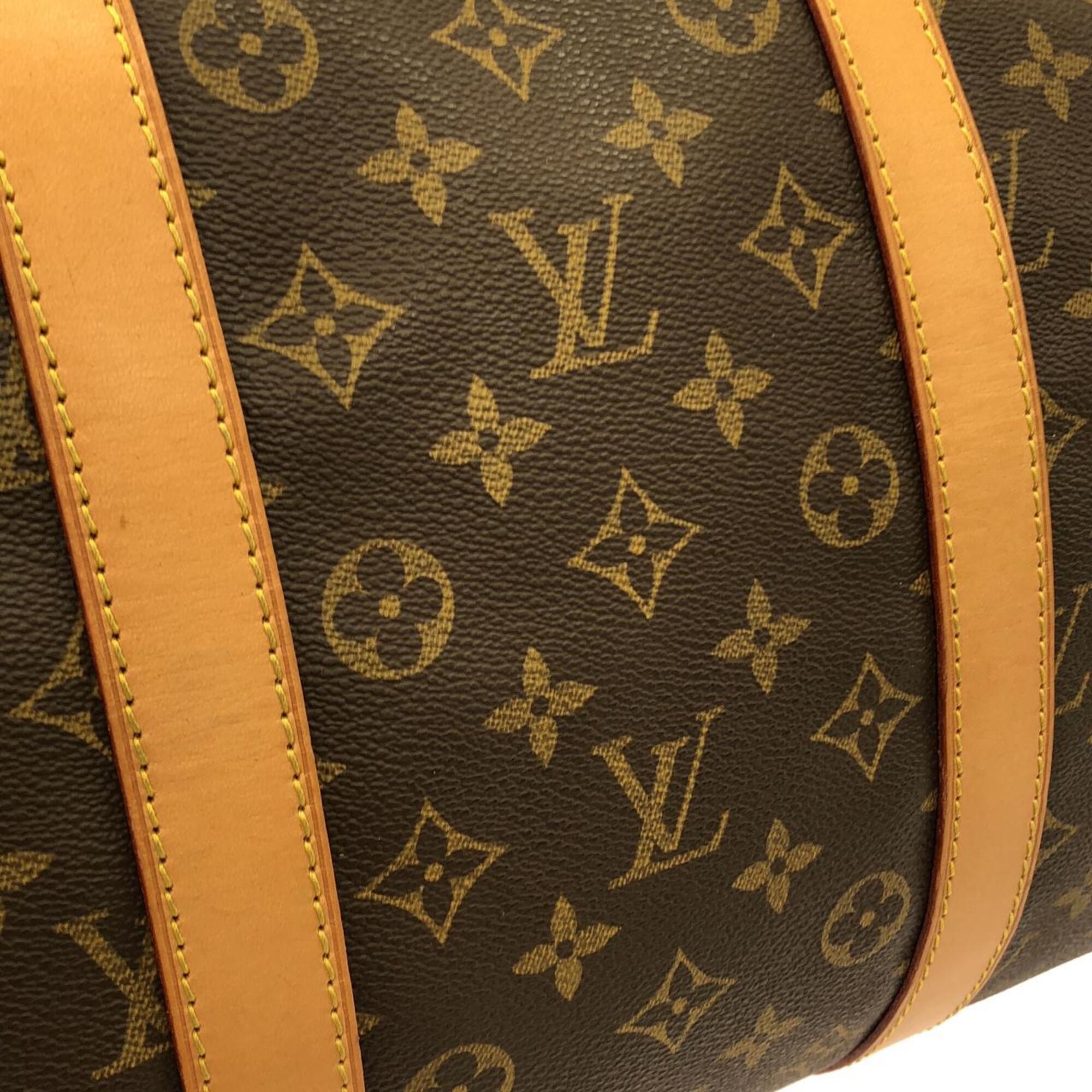Louis Vuitton Monogram Marron Coated Canvas Boston Bag (Pre-Owned)