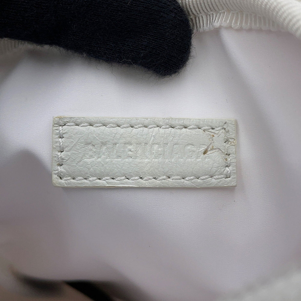 Balenciaga White Canvas Handbag Shoulder Bag (Pre-Owned)