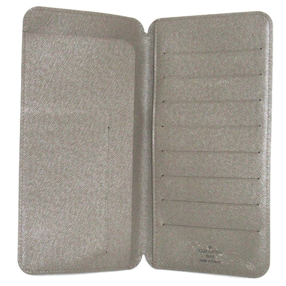 Louis Vuitton Khaki Leather Long Wallet (Bi-Fold) (Pre-Owned)