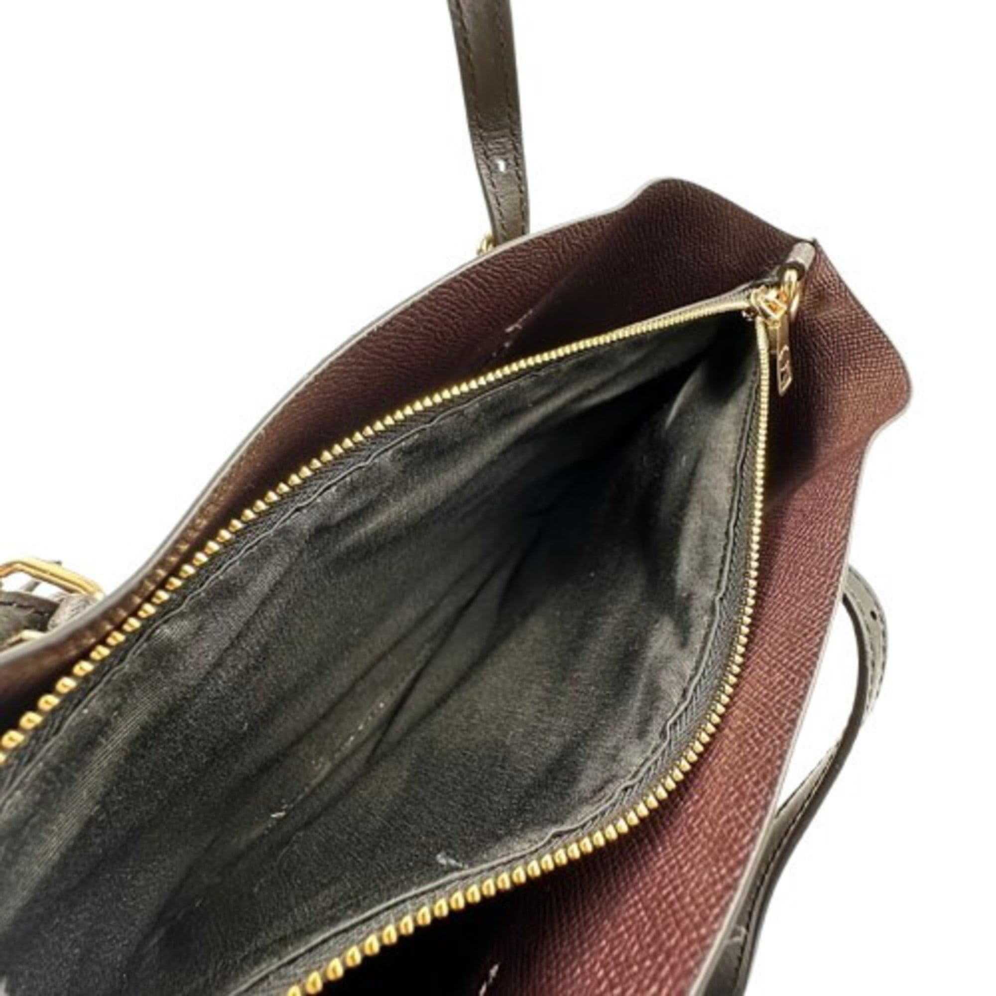 Coach Signature Brown Pvc Handbag (Pre-Owned)