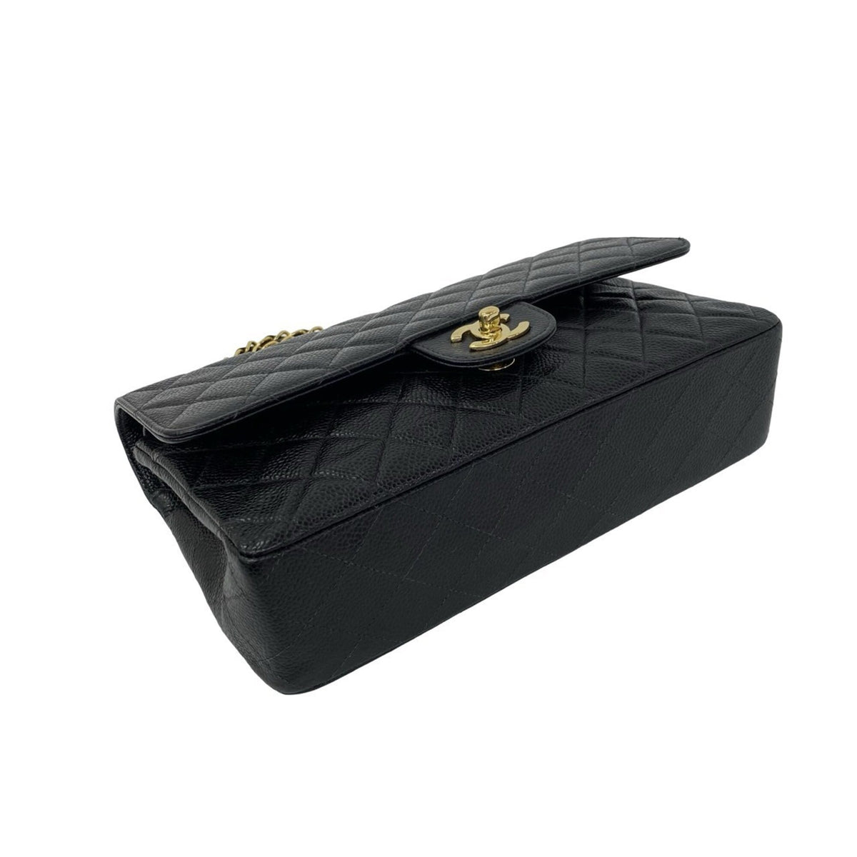 Chanel Black Grained Calfskin Shoulder Bag (Pre-Owned)